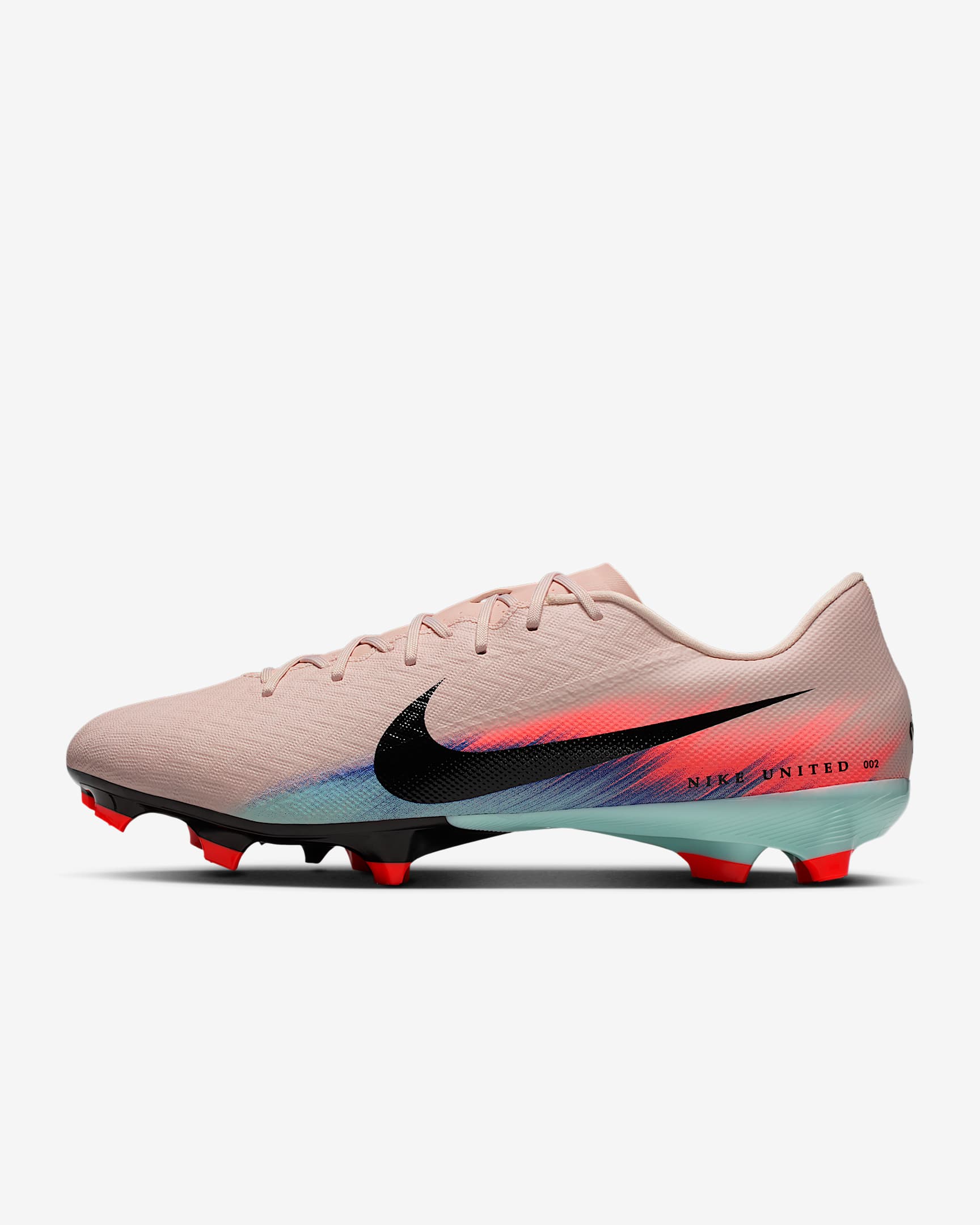 Nike United Mercurial Vapor 16 Academy 耐克刺客系列男/女 MG 多种场地低帮足球鞋 - 砂岩灰粉/赛车蓝