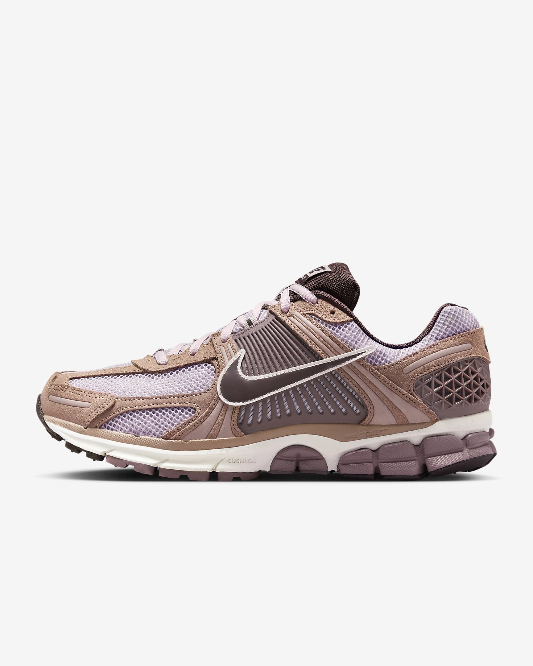 Nike Zoom Vomero 5 复古运动鞋 - 灰黏土黄/灰紫/烟灰紫红/土褐