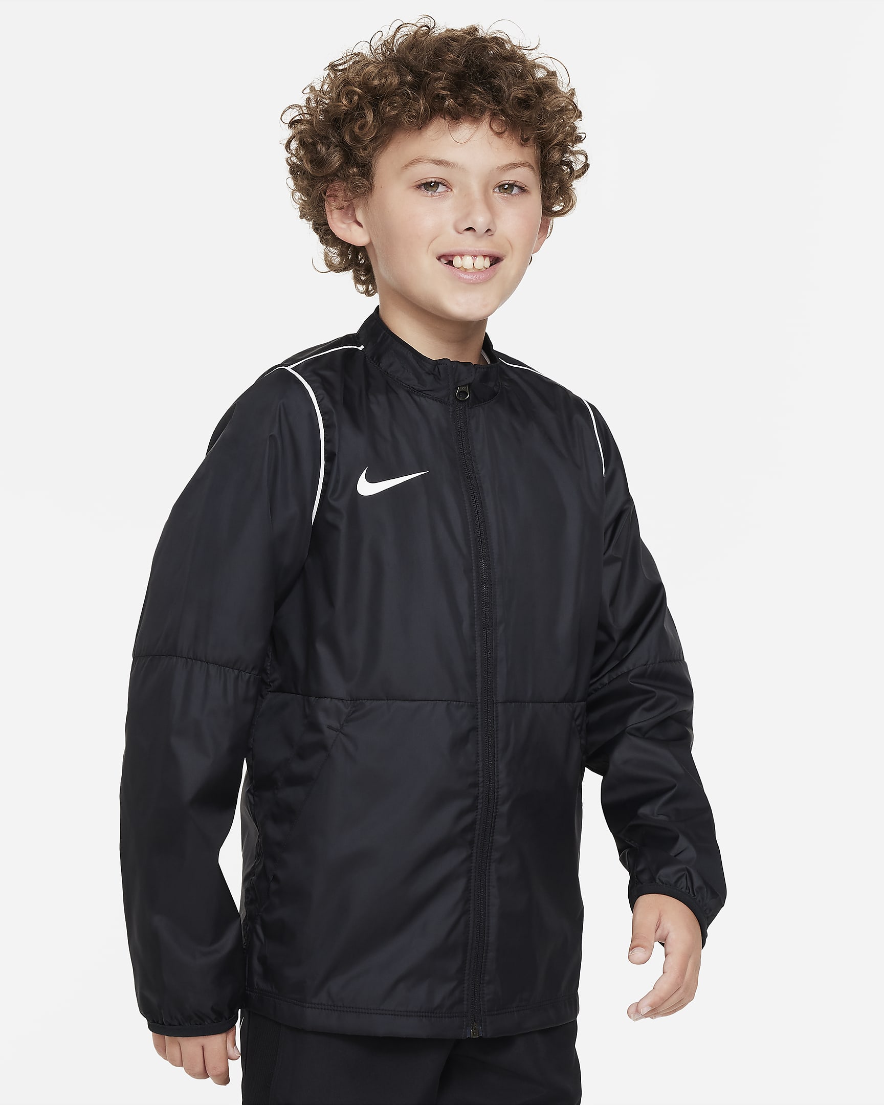 Nike Repel Park20 大童足球防泼水夹克 - 黑/白色/白色