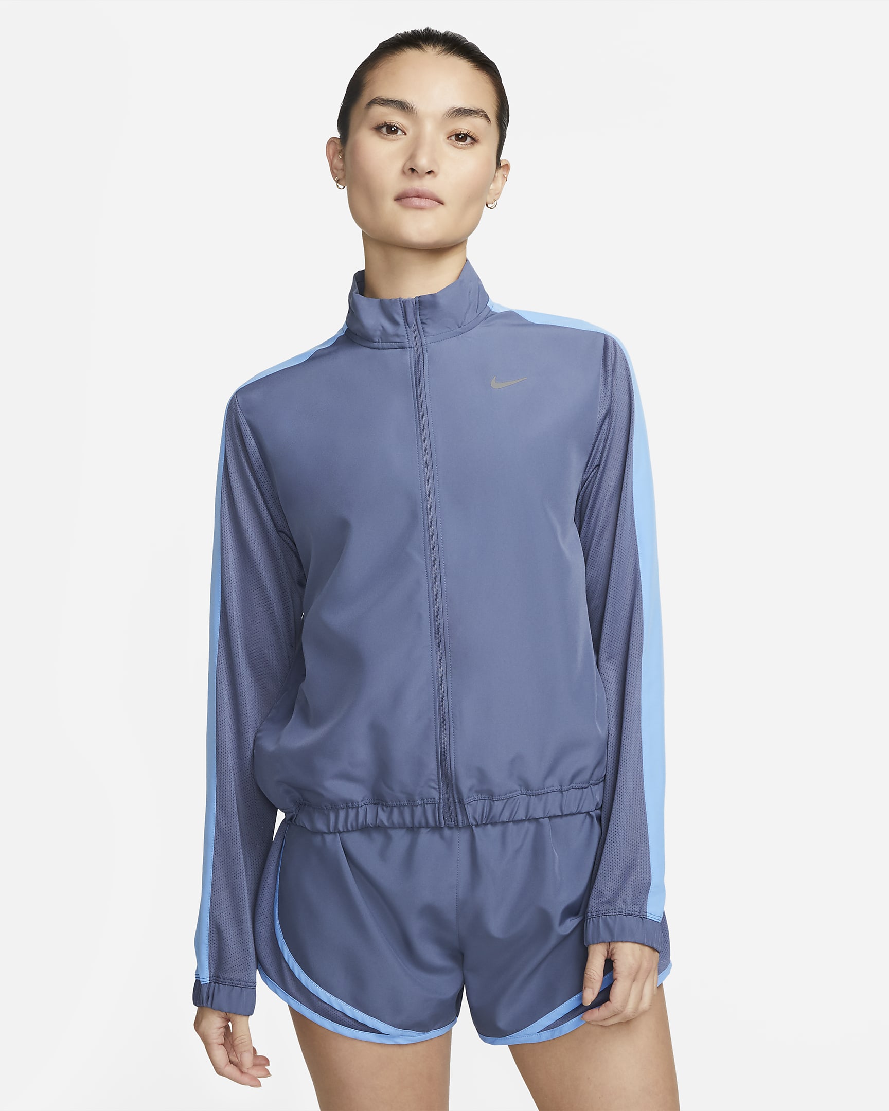 Nike Dri-FIT Swoosh Run 女子跑步夹克 - 芬蓝/大学蓝