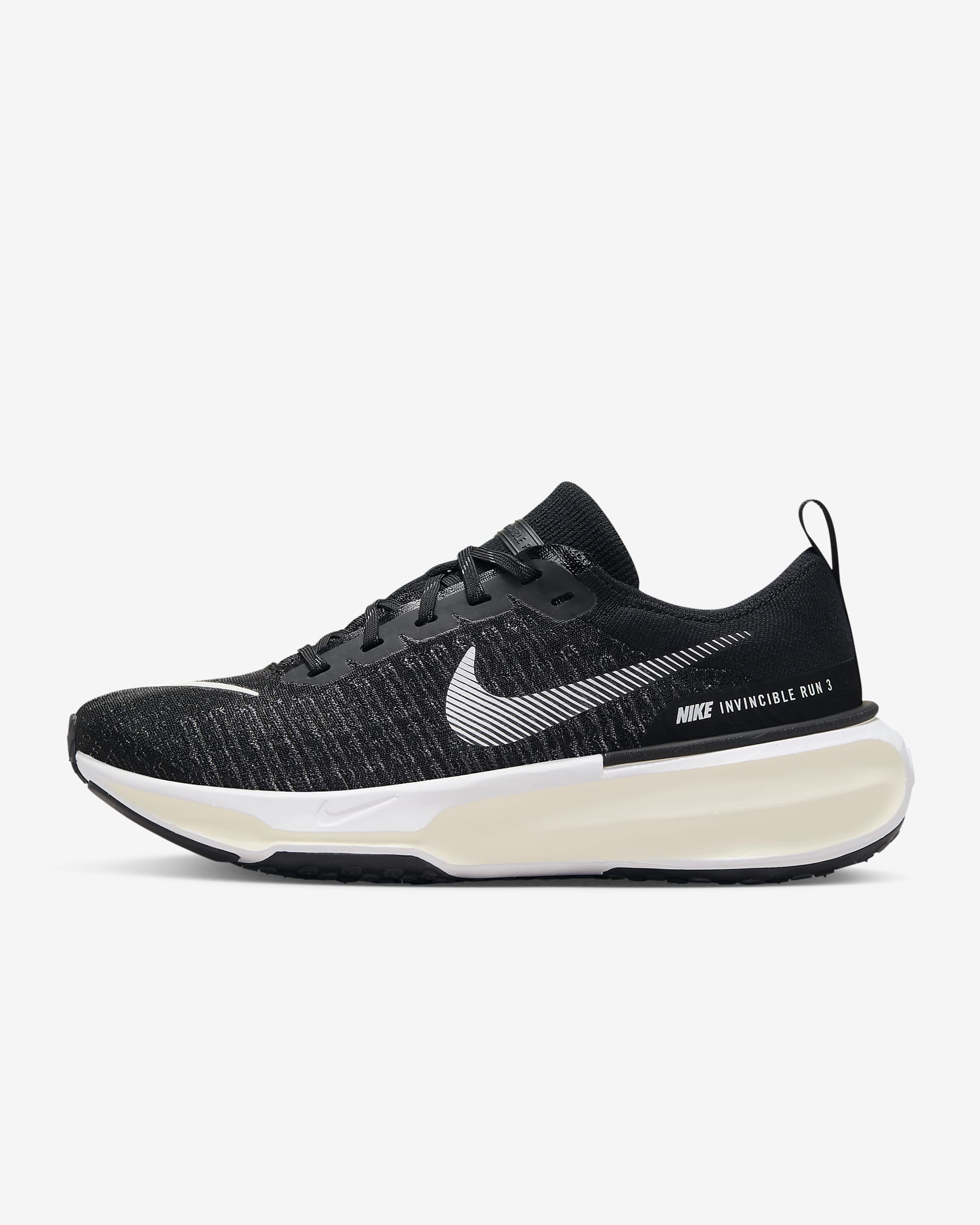 Nike Invincible 3 女子透气公路跑步鞋 - 黑/暗灰/白色/白色