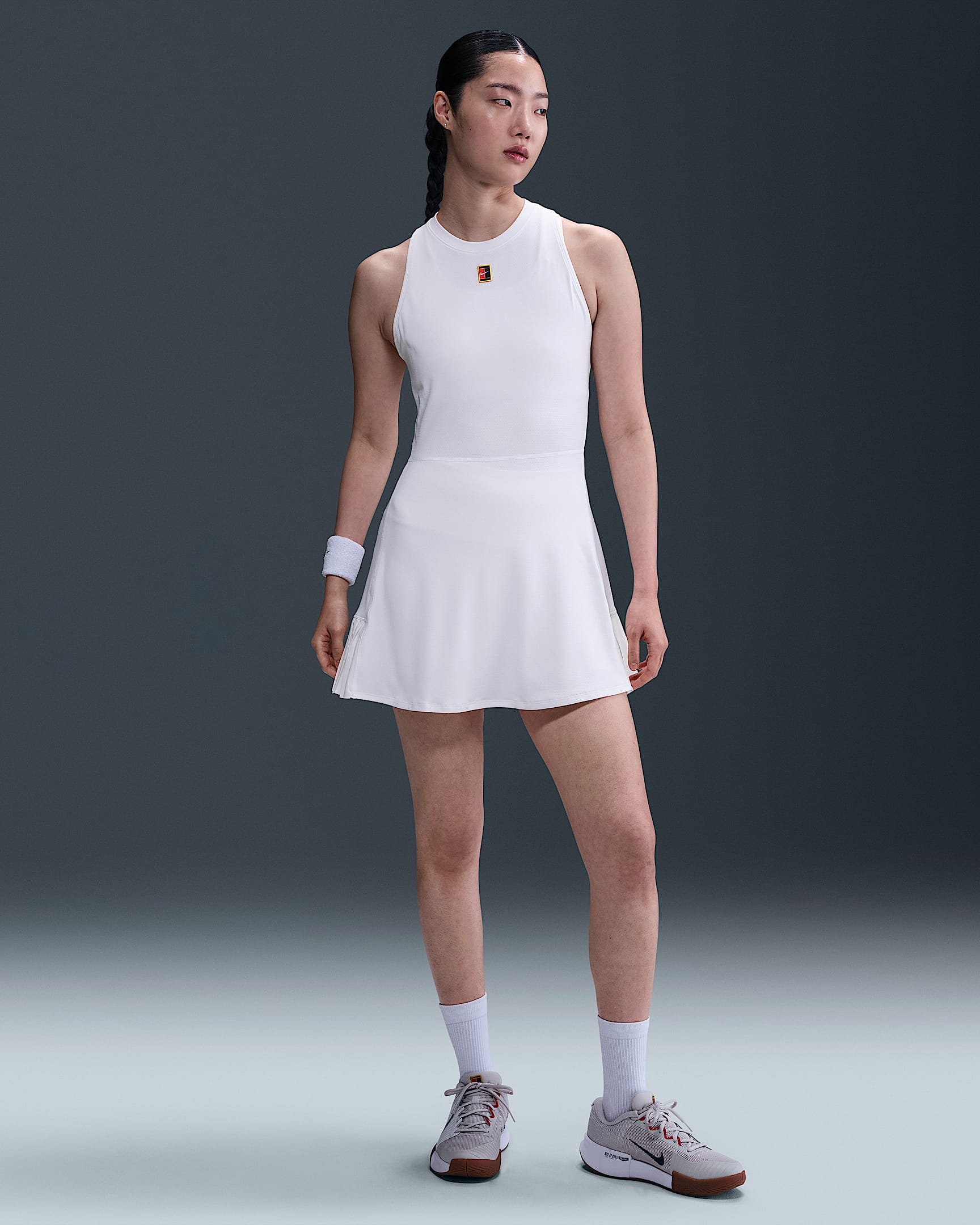 NikeCourt Slam Dri-FIT 女子速干网球连衣裙 - 白色