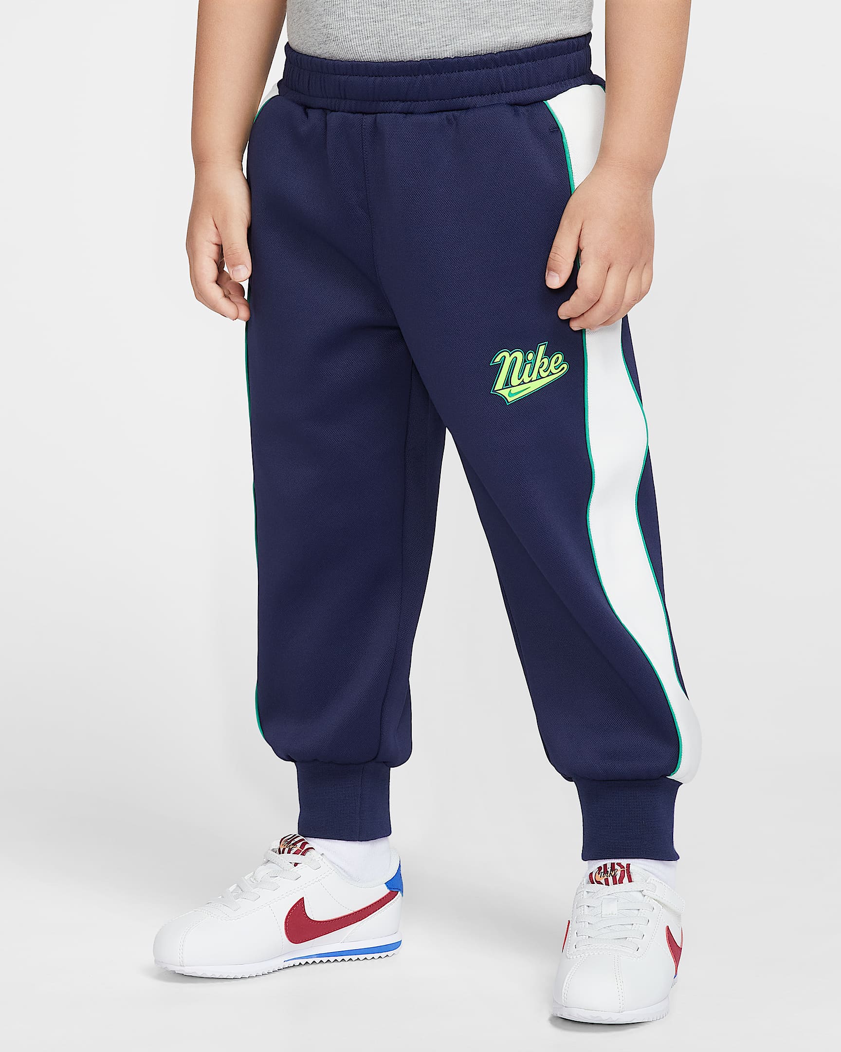 Nike 幼童珠地针织长裤 - 深藏青