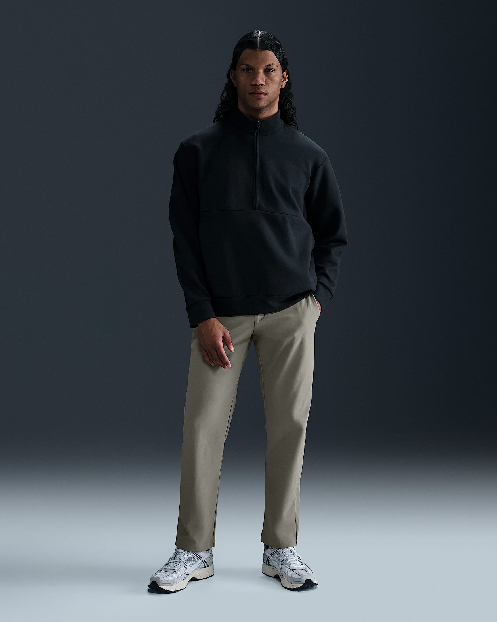 Nike 24.7 PerfectStretch Dri-FIT 男子防晒速干直筒长裤 - 浅军绿/黑/钢绿