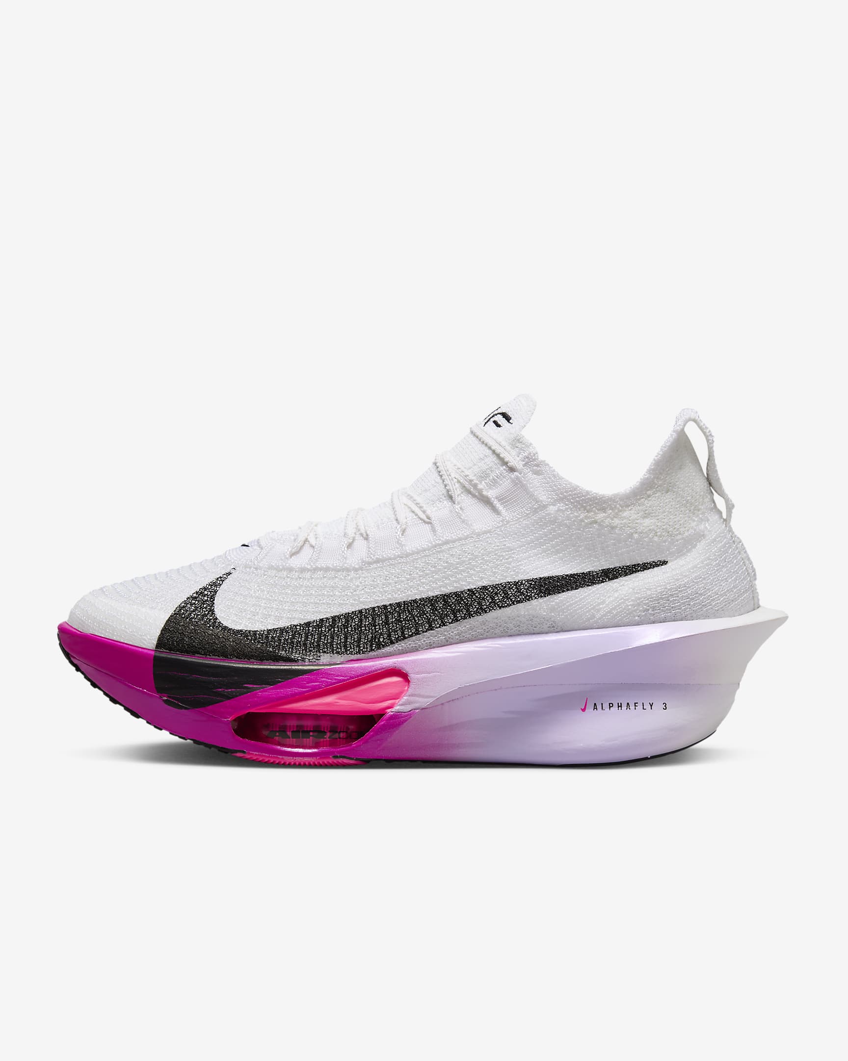 Nike Alphafly 3 张德顺同款女子公路竞速跑步鞋 - 白色/玛瑙紫/明亮葡萄紫/黑