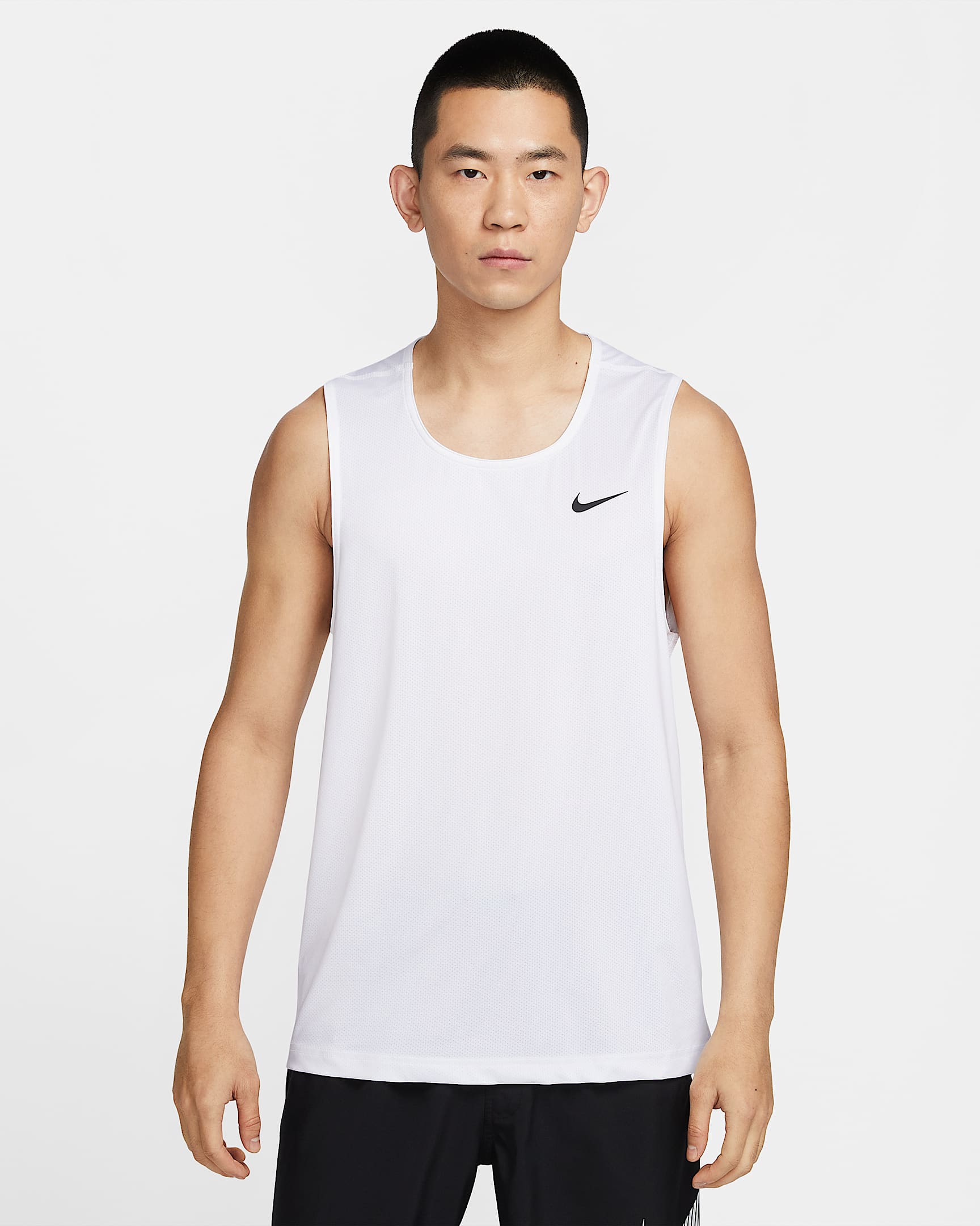 Nike Dri-FIT Ready 男子透气速干训练背心 - 白色/黑