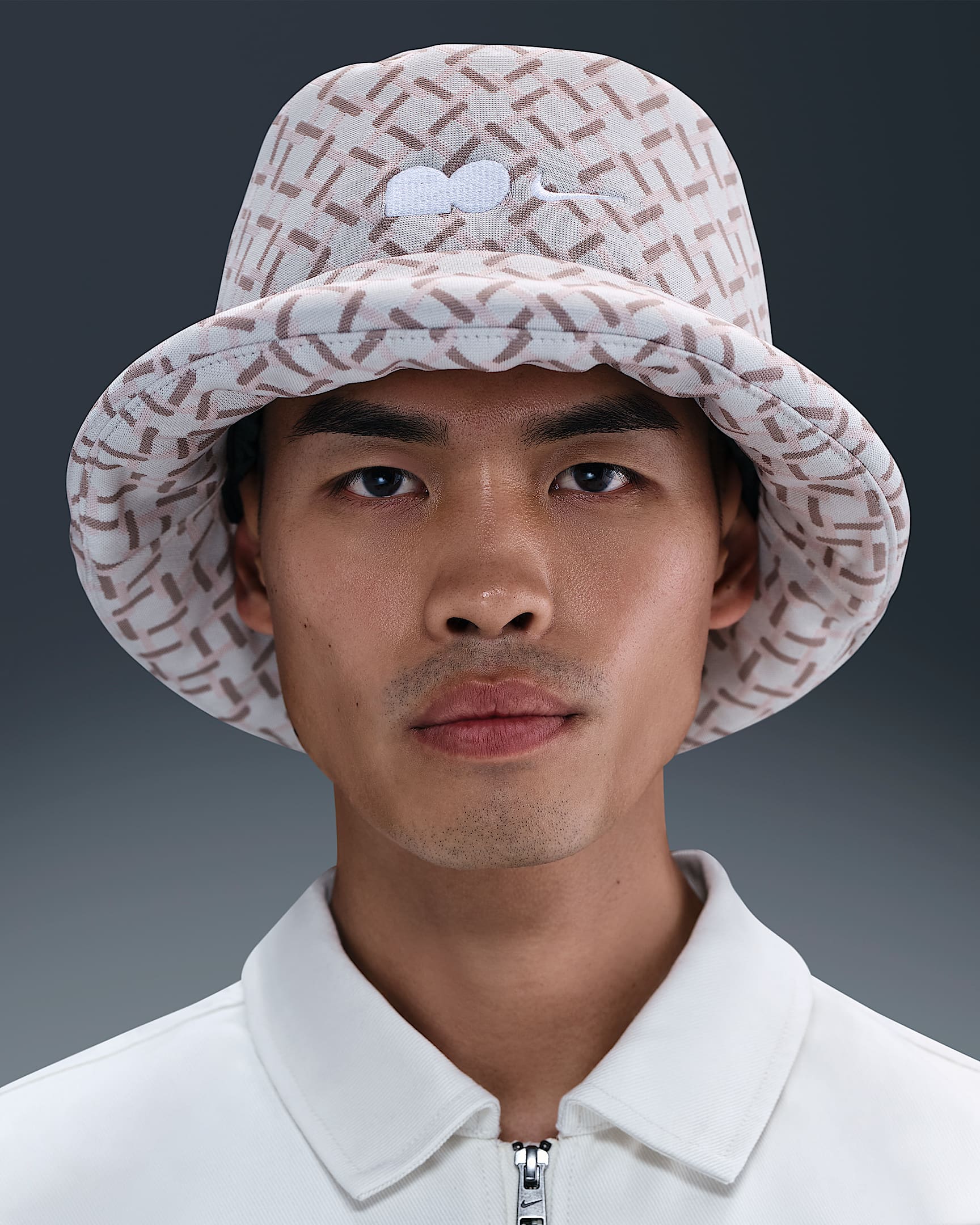 Naomi Osaka Apex 大坂直美系列网球渔夫运动帽 - 浅骨色/白色