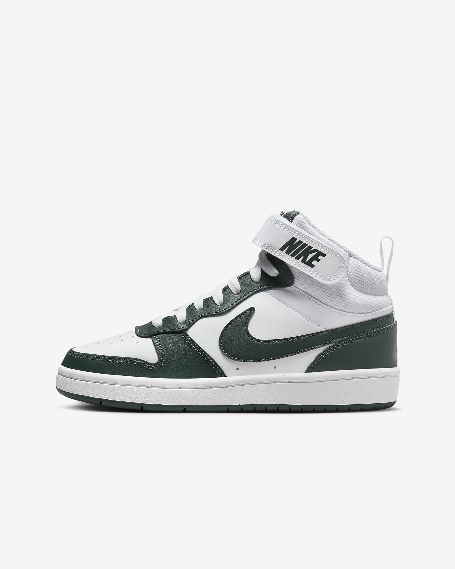 Nike Court Borough Mid 2 耐克酷菠萝大童运动鞋 - 白色/绿古色