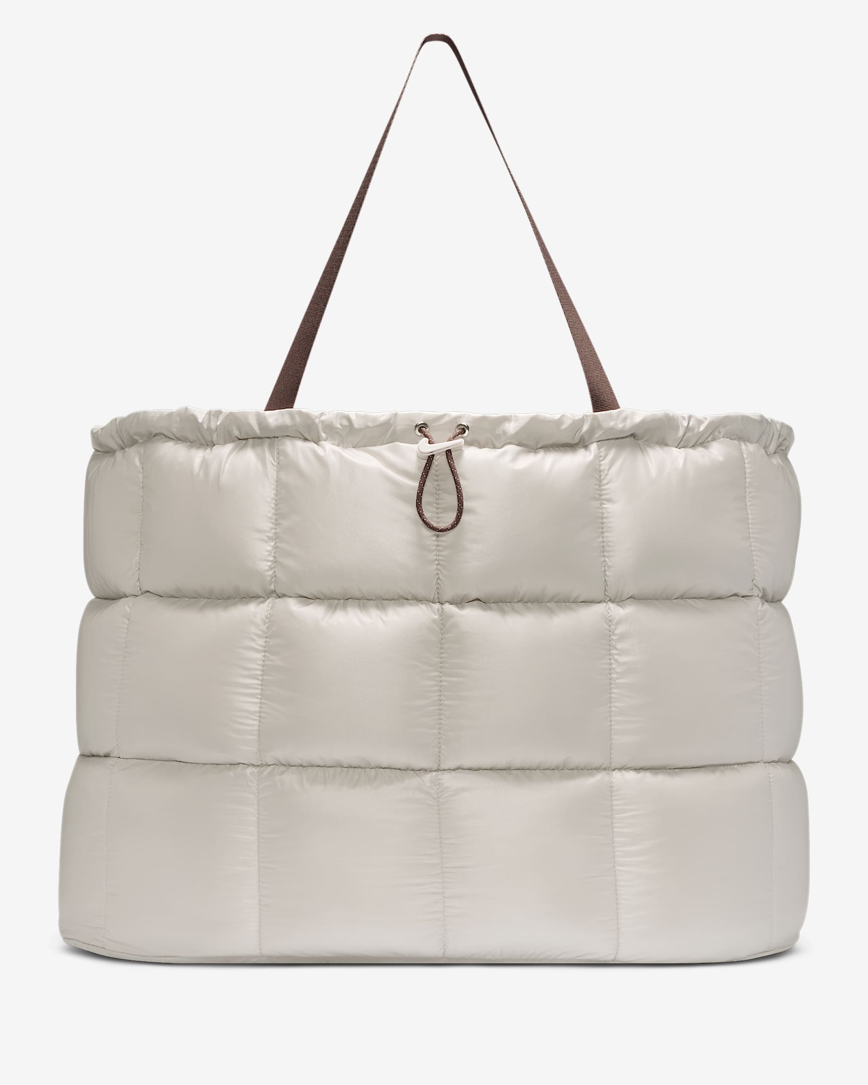 Nike Sportswear Puffle 超大号托特包 - 浅骨色/貂棕/帆白