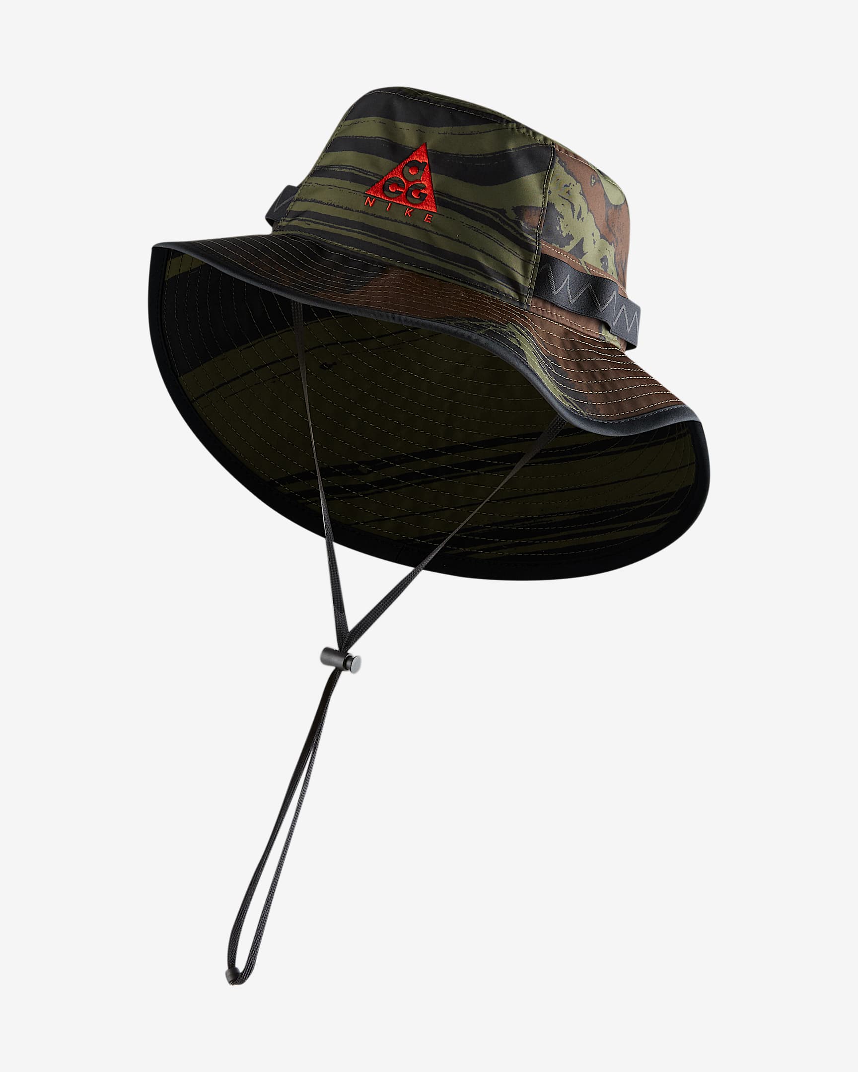 Nike ACG Mt. Fuji 渔夫运动帽 - 军裤卡其/哈瓦那红