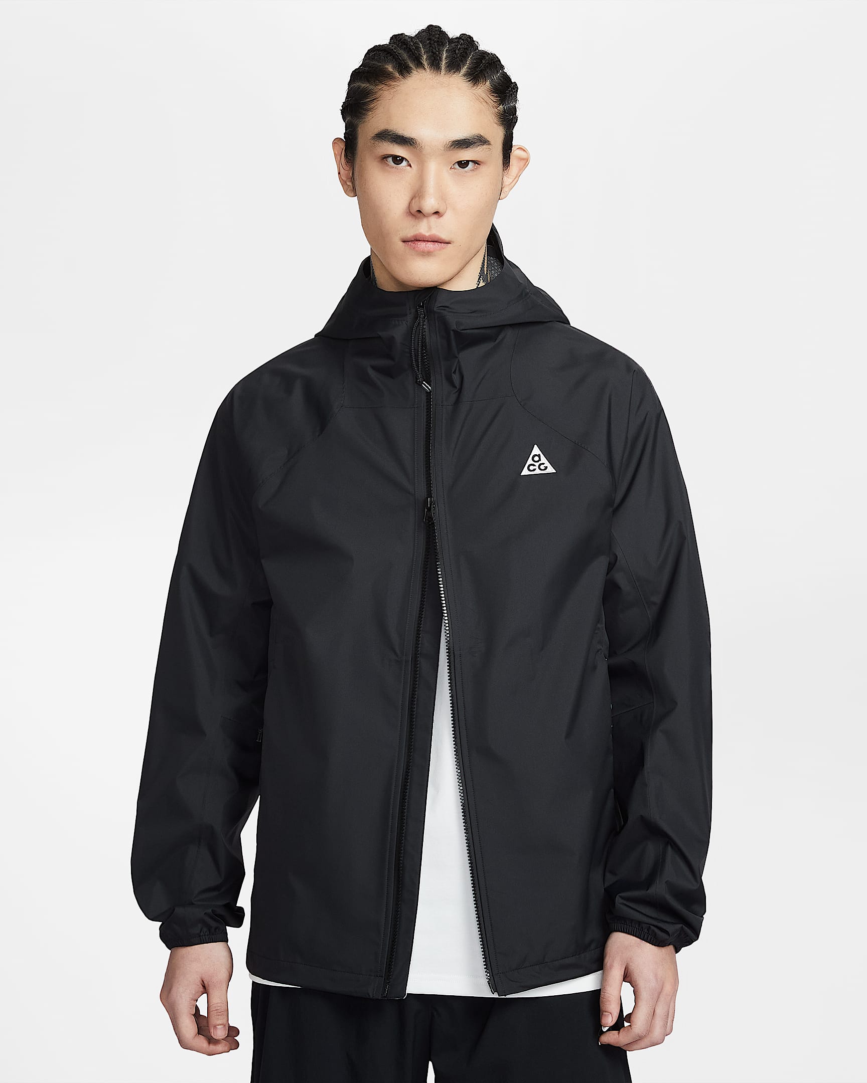 Nike ACG "Phantazma" Storm-FIT ADV 2.5L 男子防风防水夹克硬壳冲锋衣 - 黑/黑/黑/山峰白