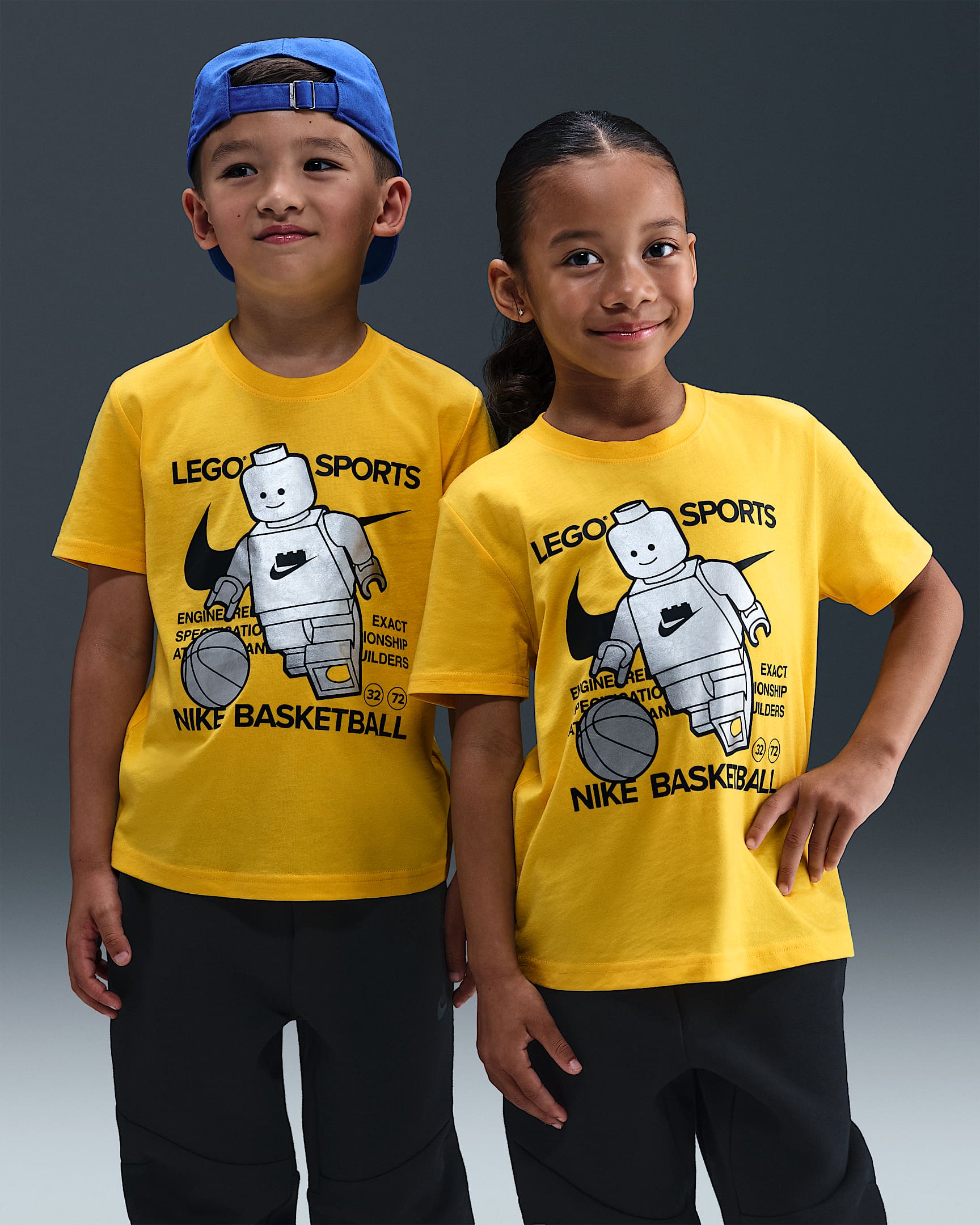 Nike x LEGO® Collection 幼童T恤 - 旅行黄