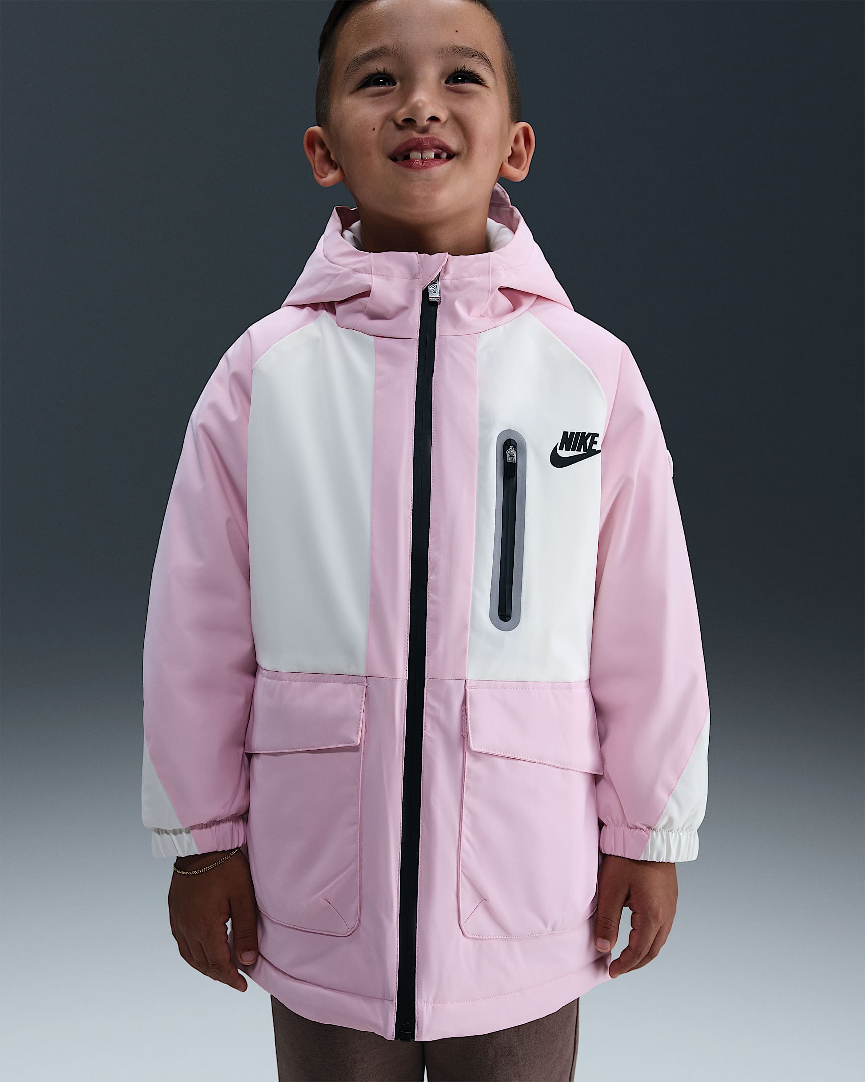 Nike Tech 幼童三防夹克 - 泡沫粉