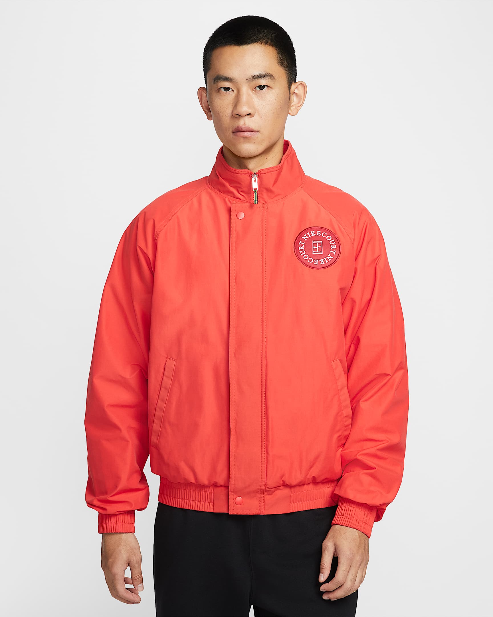 NikeCourt Heritage 男子加绒里料网球夹克 - 椒红/椒红