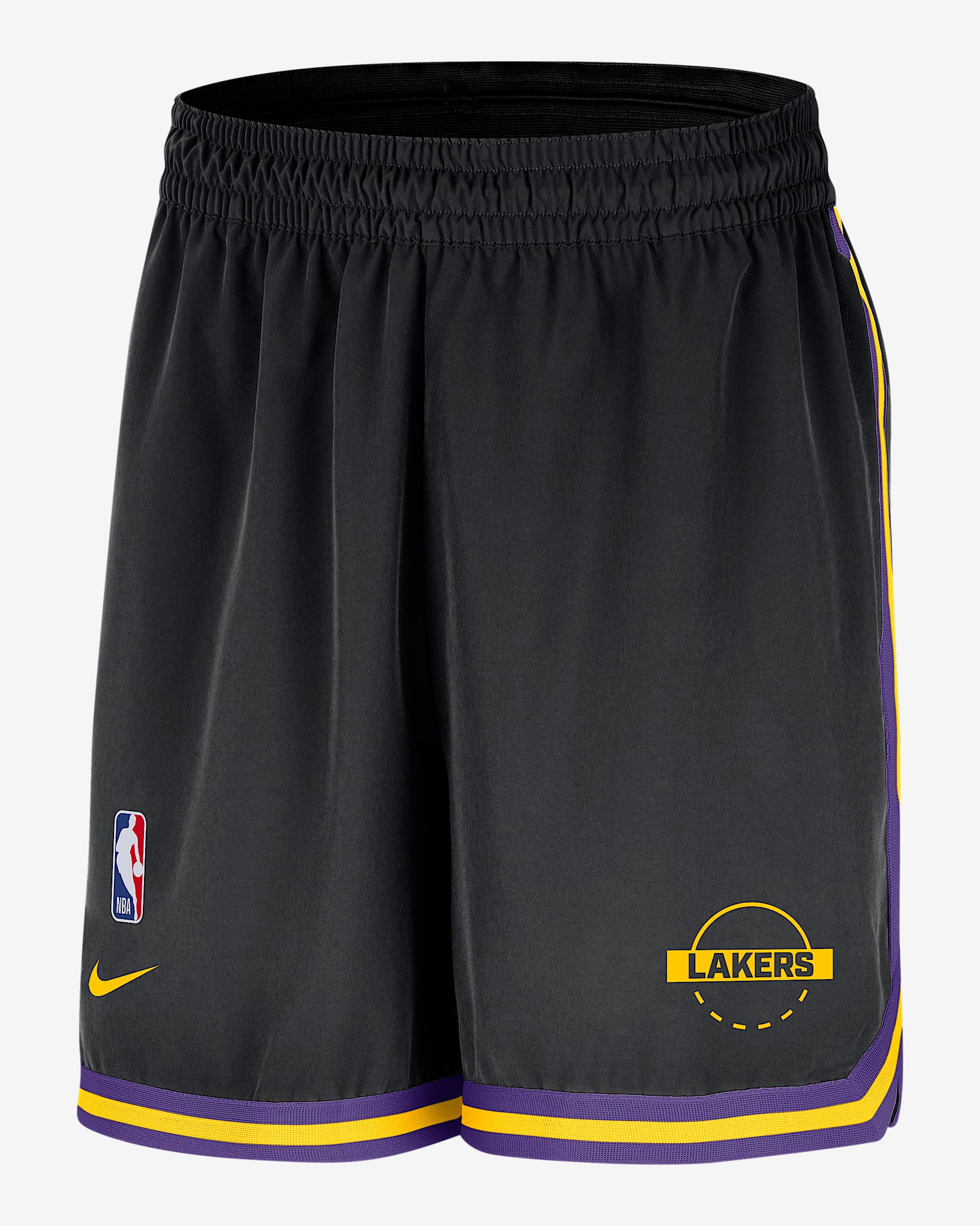 洛杉矶湖人队 DNA Nike Dri-FIT NBA 男子速干梭织短裤 - 黑/全域紫/阿马里洛黄/阿马里洛黄