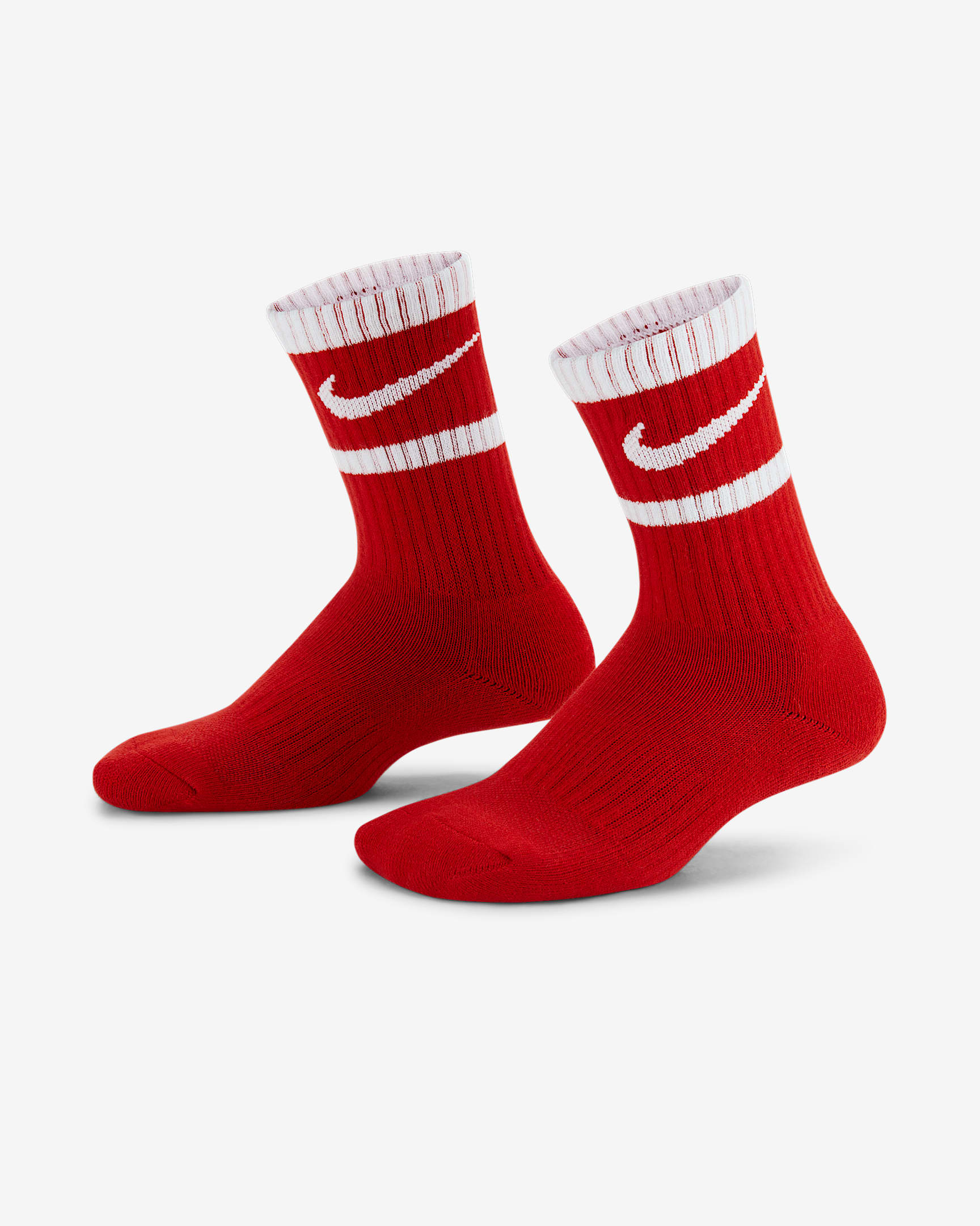 Nike 幼童速干中筒运动袜（1 双） - 大学红