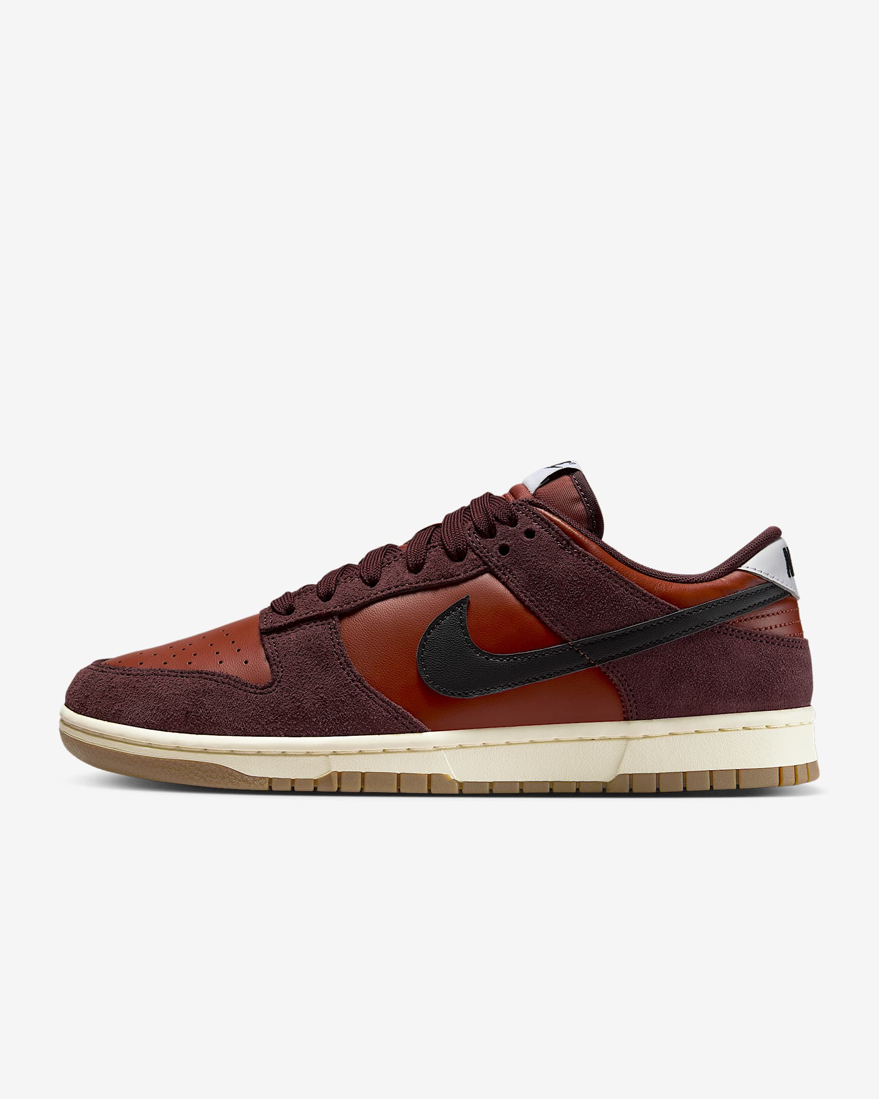 Nike Dunk Low Retro SE 男子运动鞋 - 火星石赤红/鲜亮勃艮第酒红/椰奶色/黑