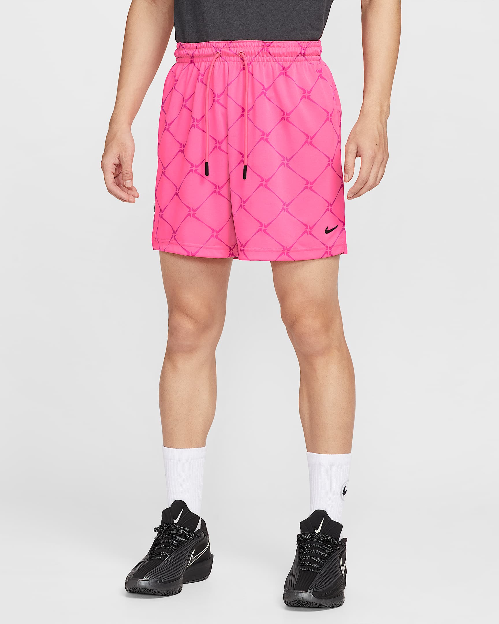 Nike Dri-FIT 男子速干篮球短裤 - 透明粉/明亮紫/黑