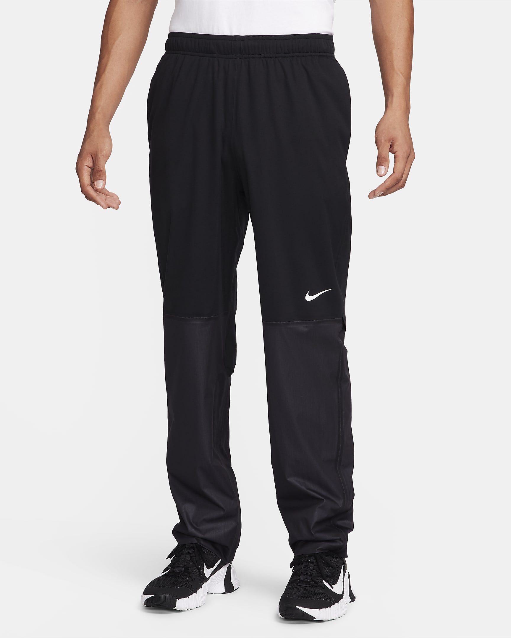 Nike Storm-FIT ADV 男子防风防水高尔夫长裤 - 黑/白色
