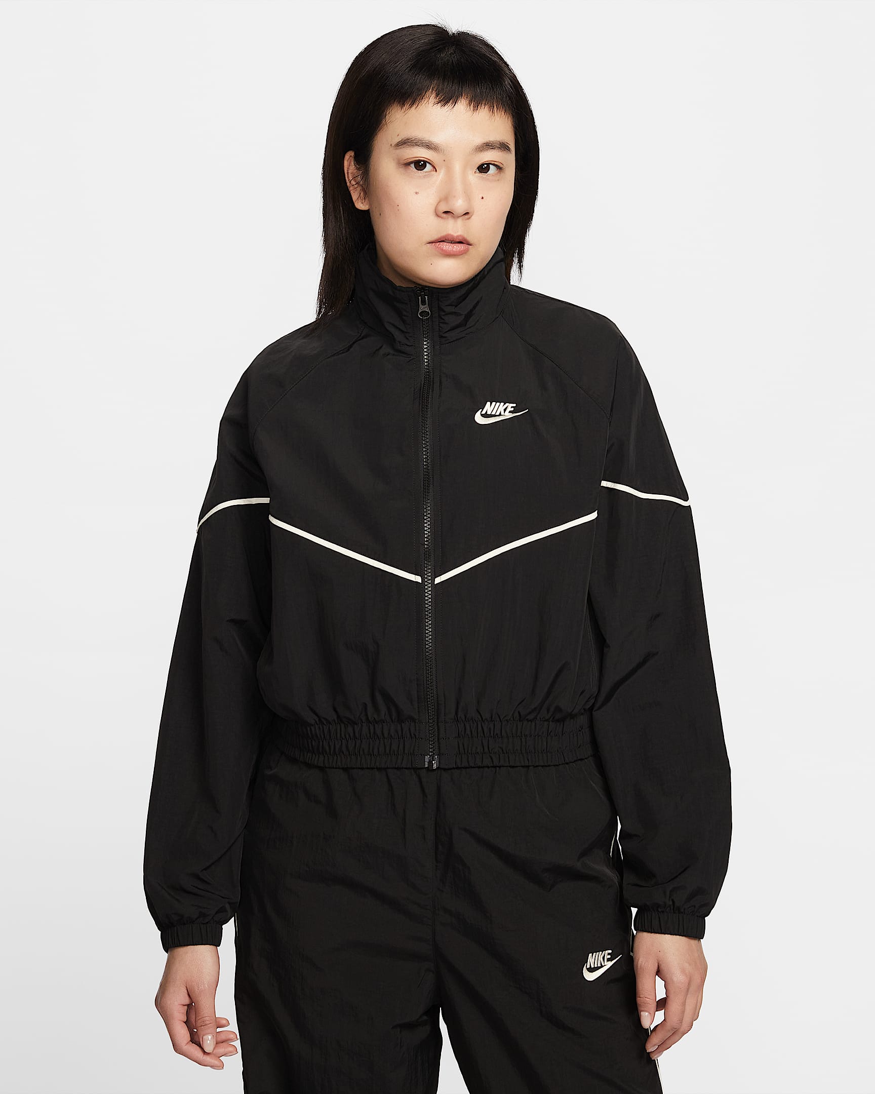 Nike Sportswear Windrunner 女子梭织夹克 - 黑/粉白/粉白