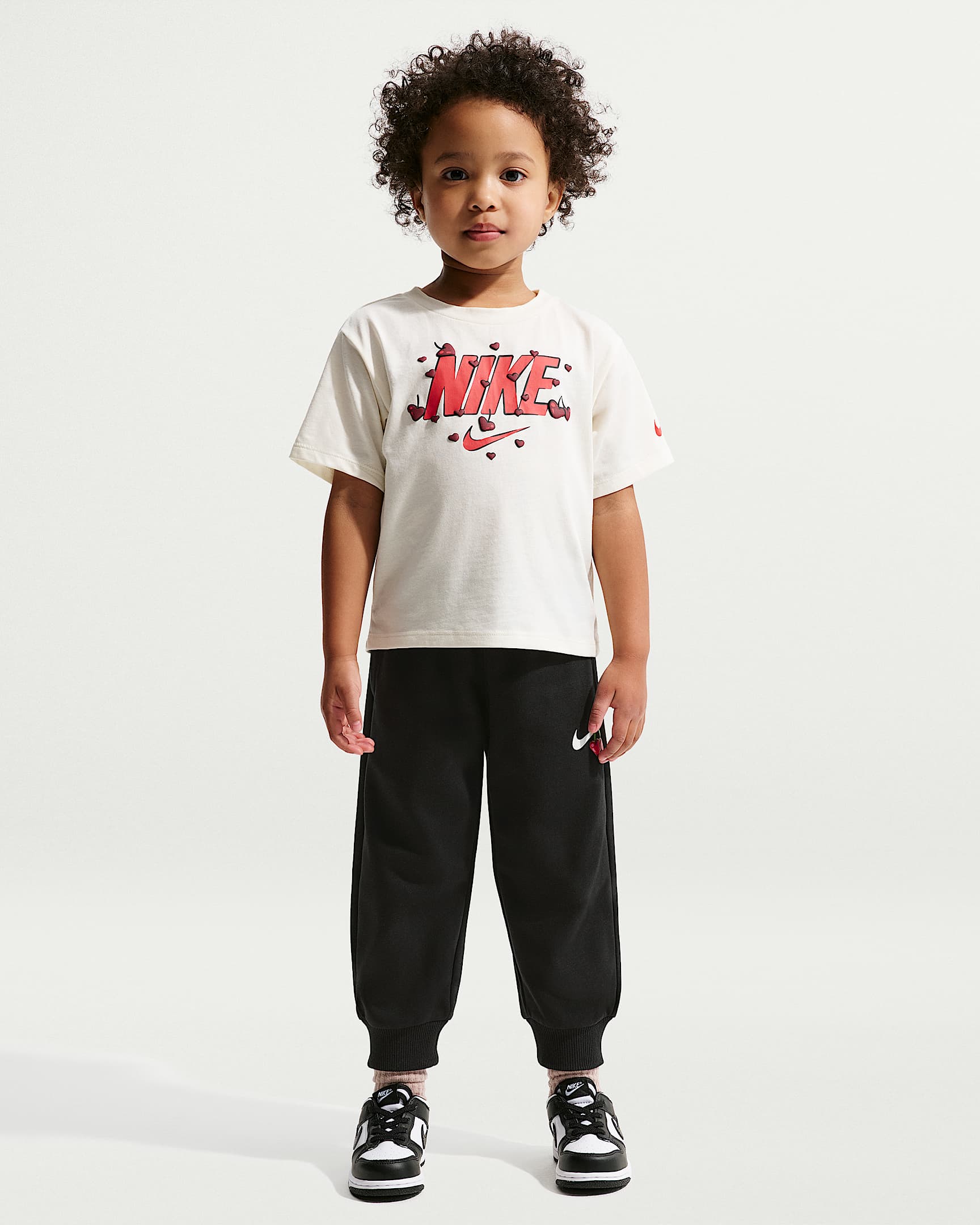 Nike Cherry 婴童长裤 - 黑/红色/白色/白色