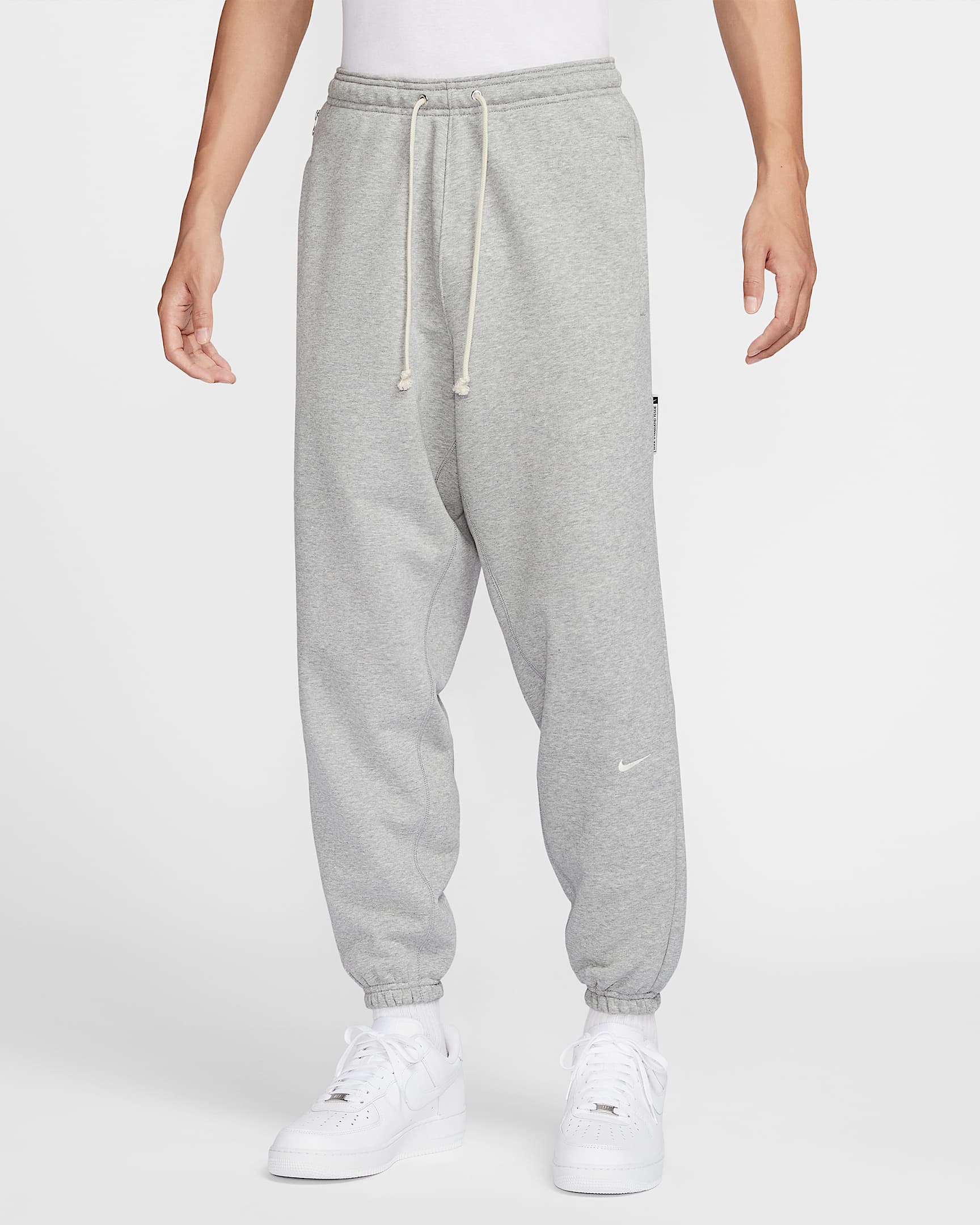 Nike Standard Issue Dri-FIT 男子法式毛圈速干篮球长裤 - 调色暗灰/淡象牙白
