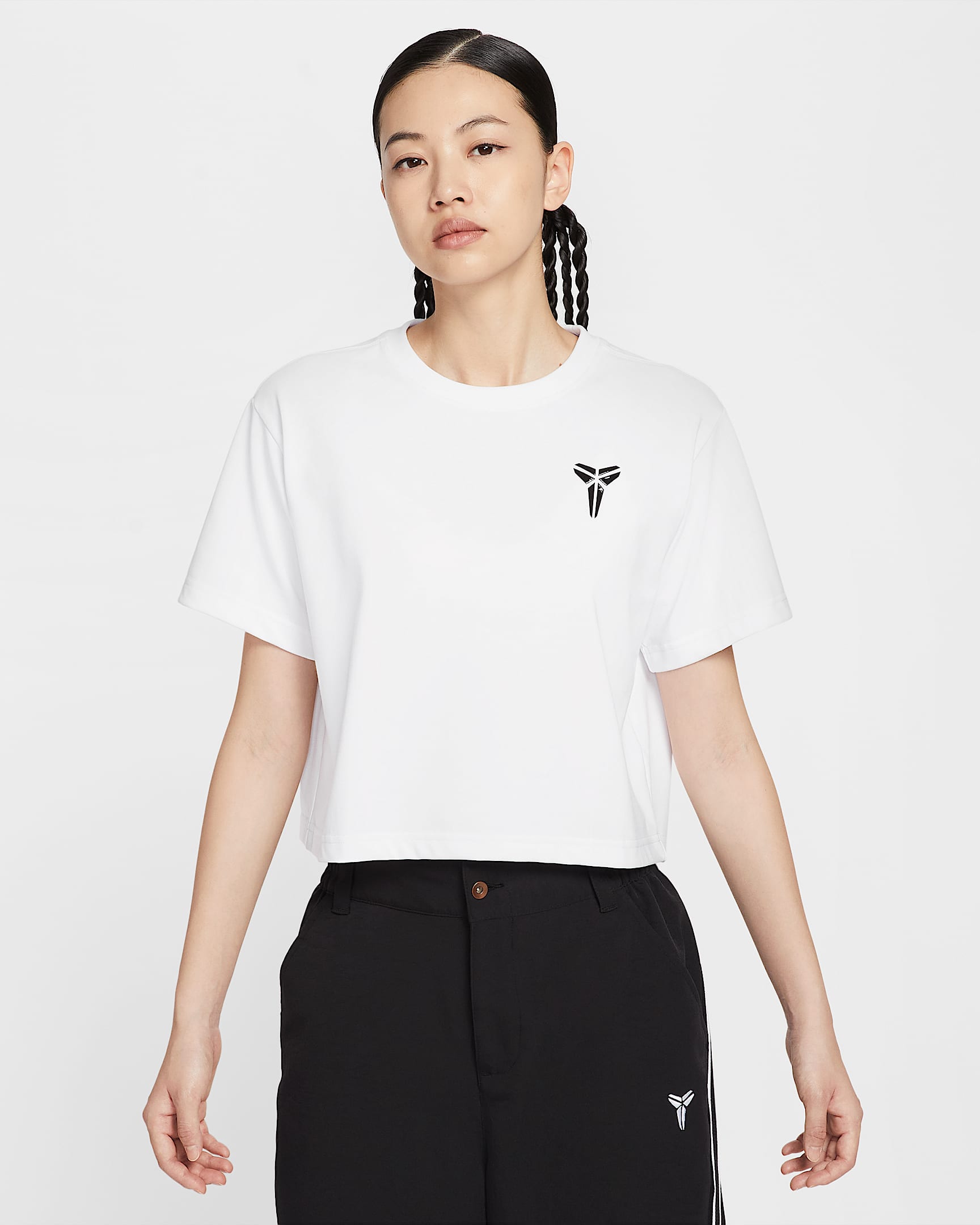 Kobe Dri-FIT 科比女子速干短款篮球T恤 - 白色