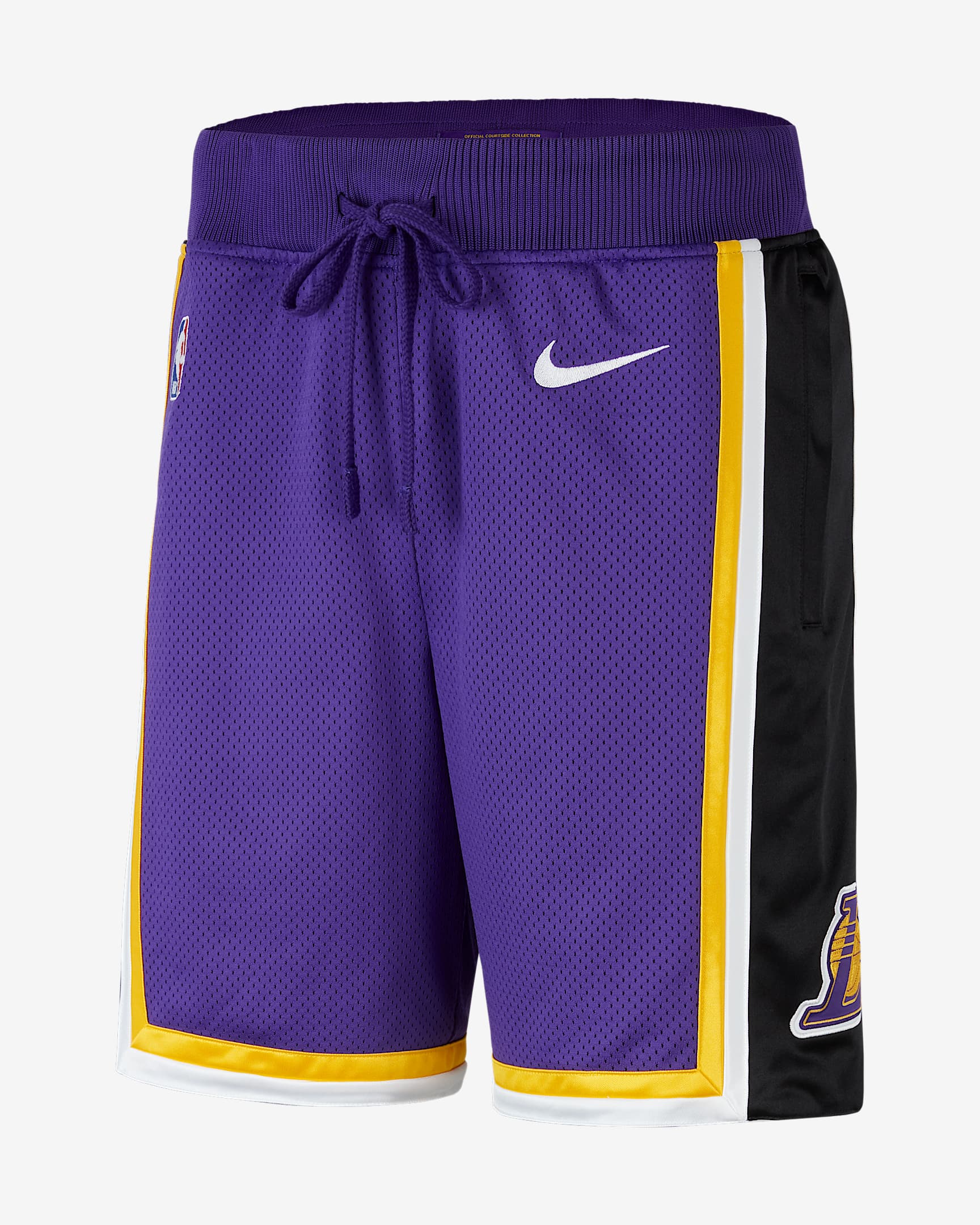 洛杉矶湖人队 Courtside Nike NBA 男子短裤 - 全域紫/黑/阿马里洛黄/白色