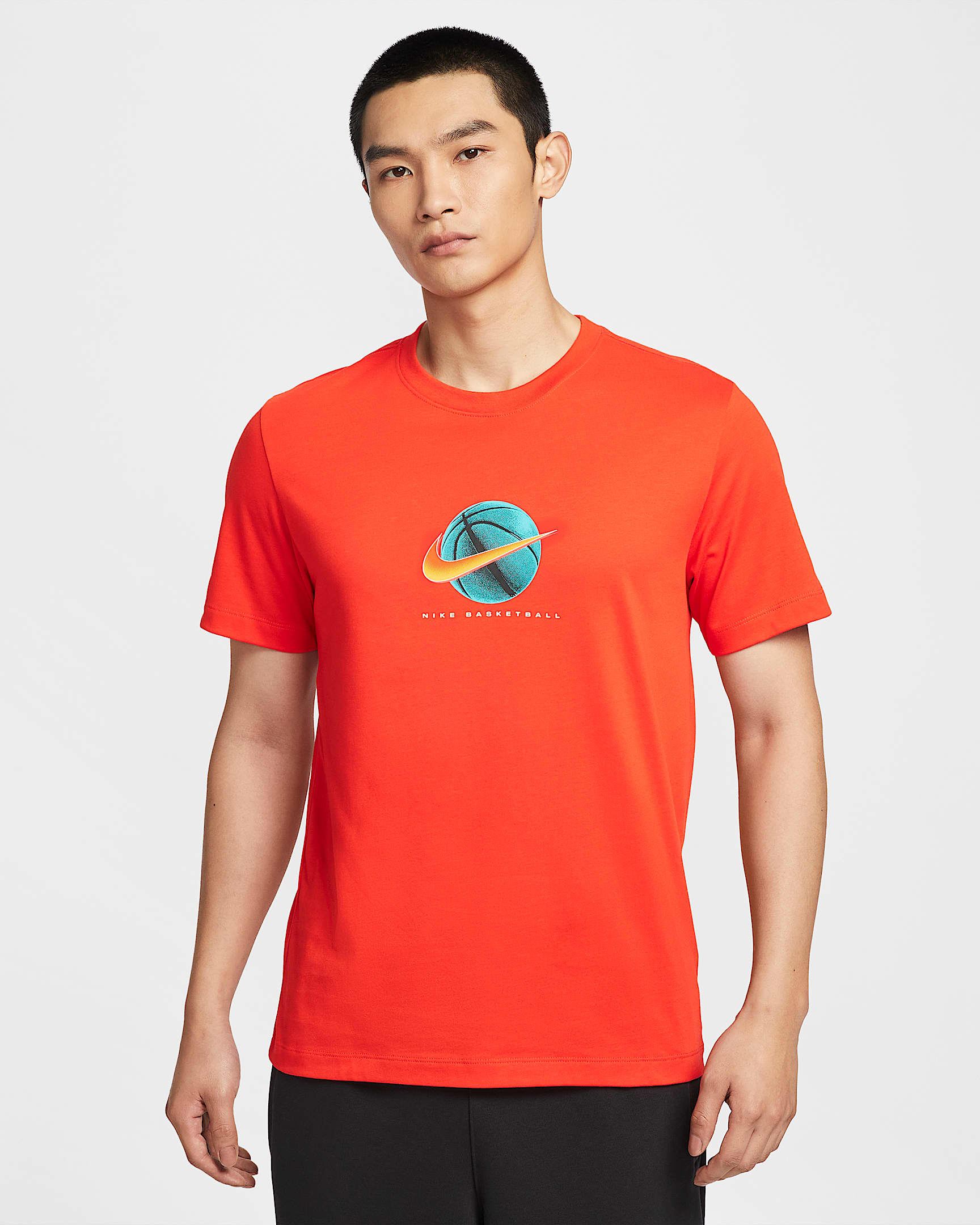 Nike Dri-FIT 男子速干篮球T恤 - 热情红