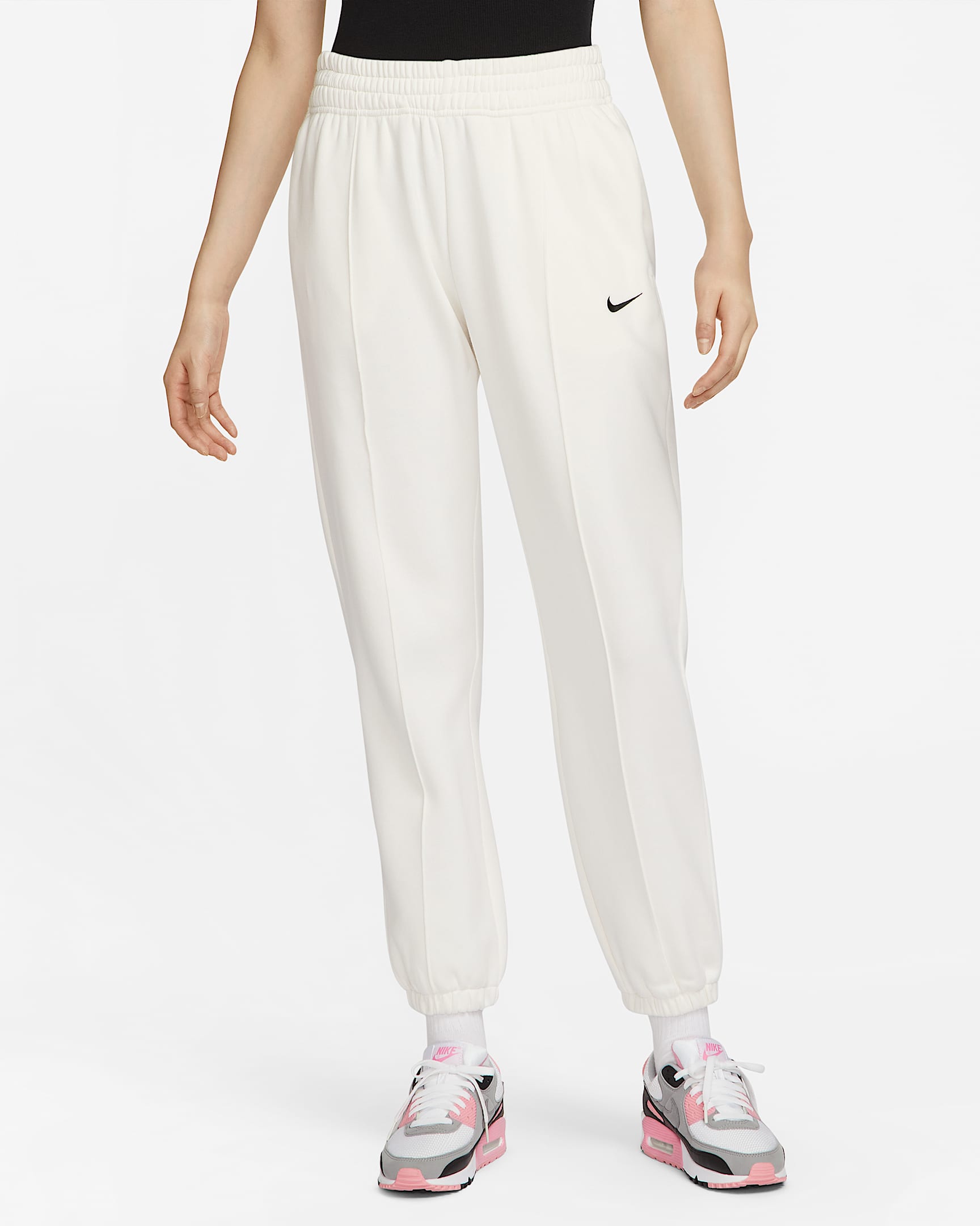 Nike Sportswear Essential 女子加绒长裤 - 帆白/黑