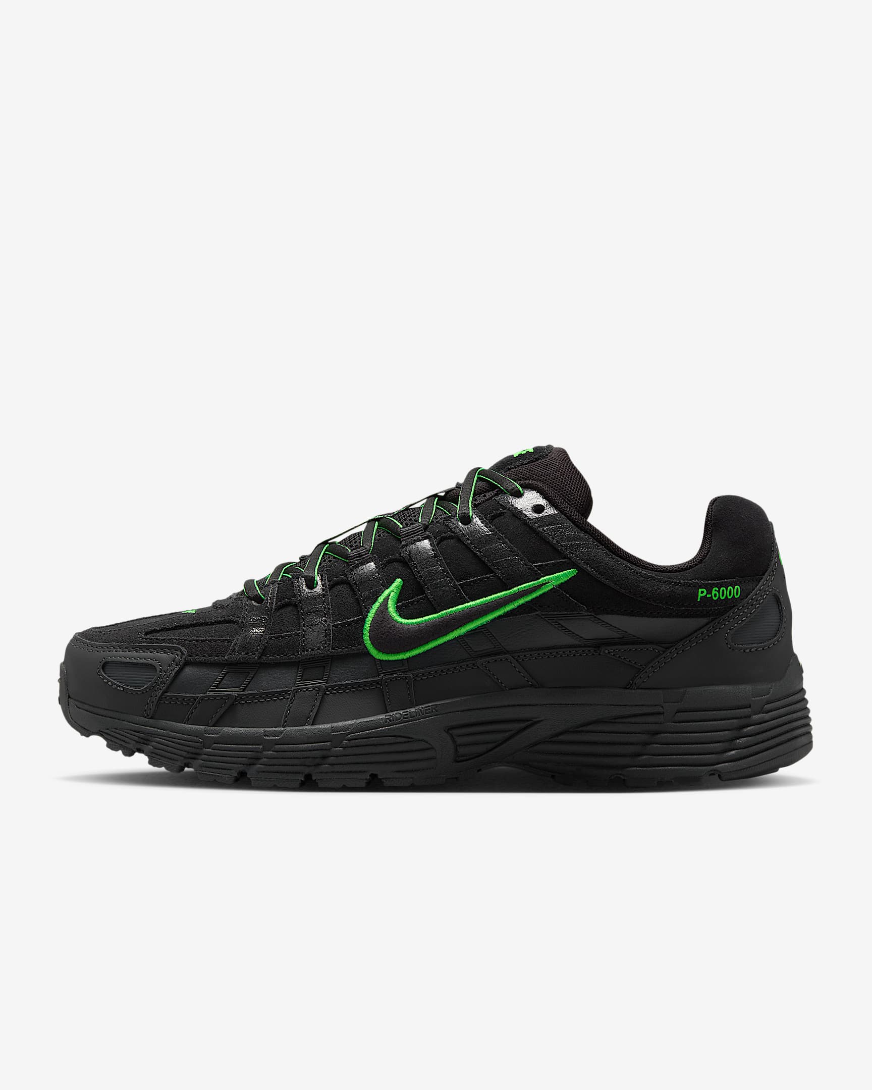 Nike P-6000 PRM 男子运动鞋 - 黑/煤黑/冲击绿