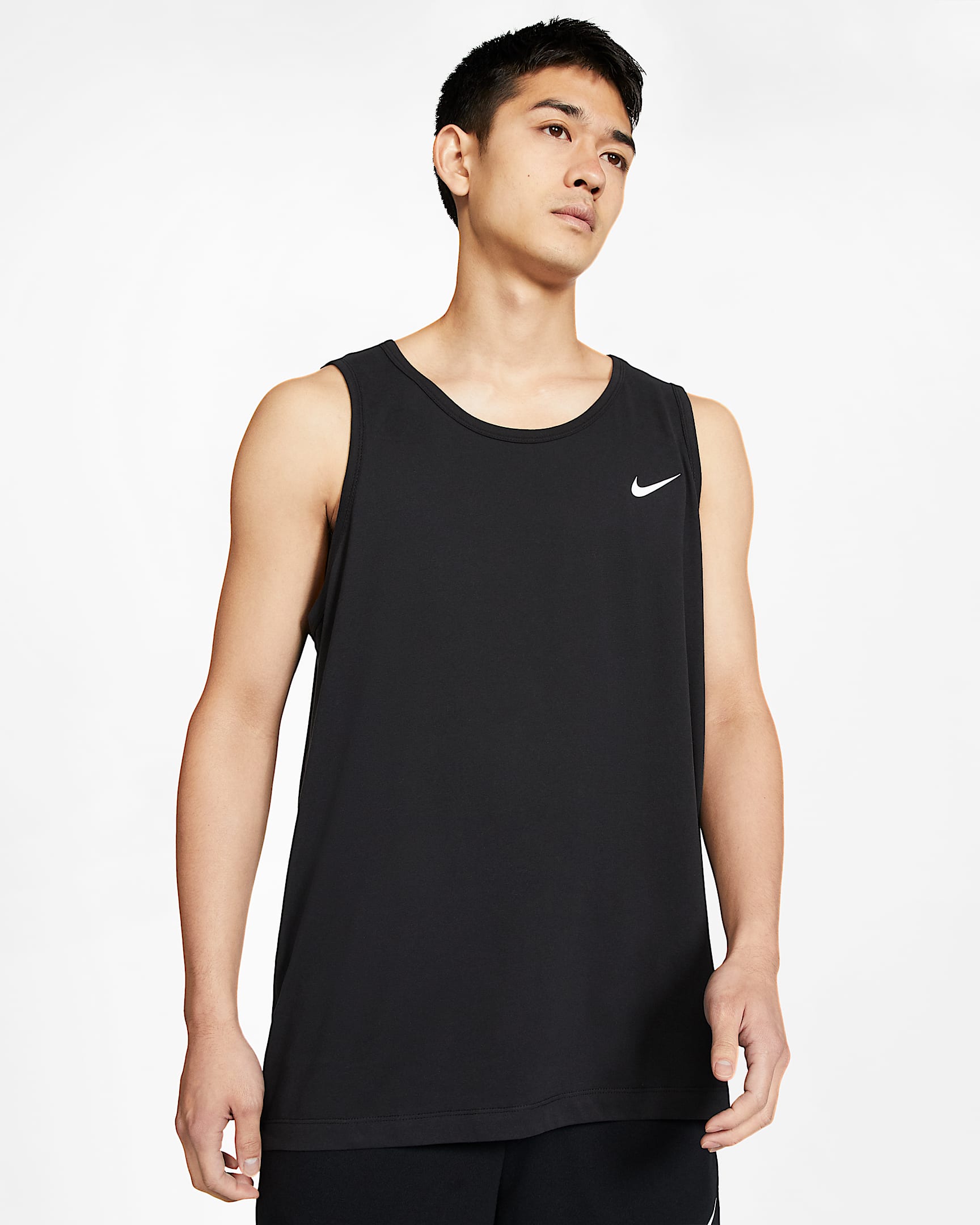 Nike Dri-FIT 男子速干训练背心 - 黑/白色