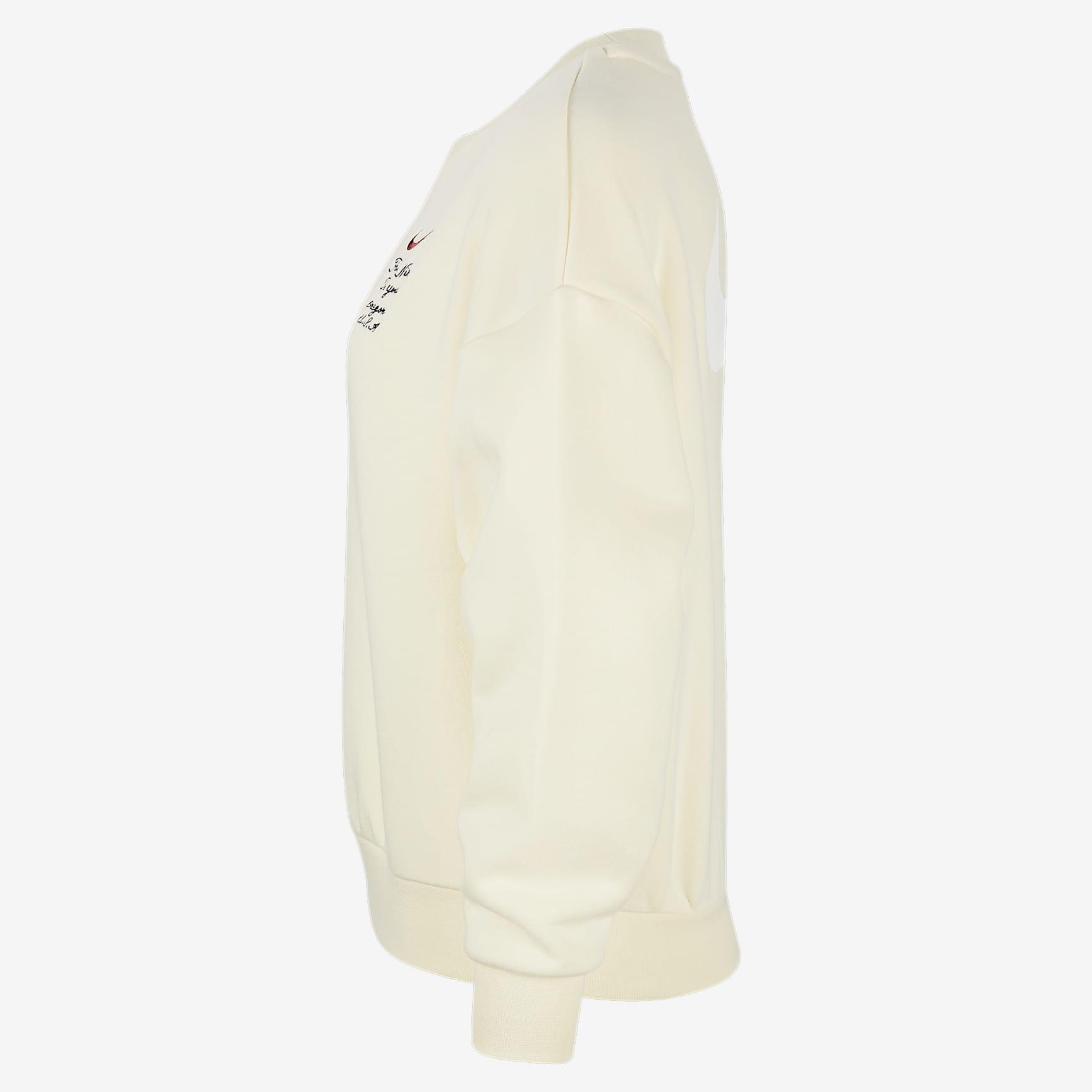 Nike Sportswear 大童薄绒圆领运动衫 - 椰奶色
