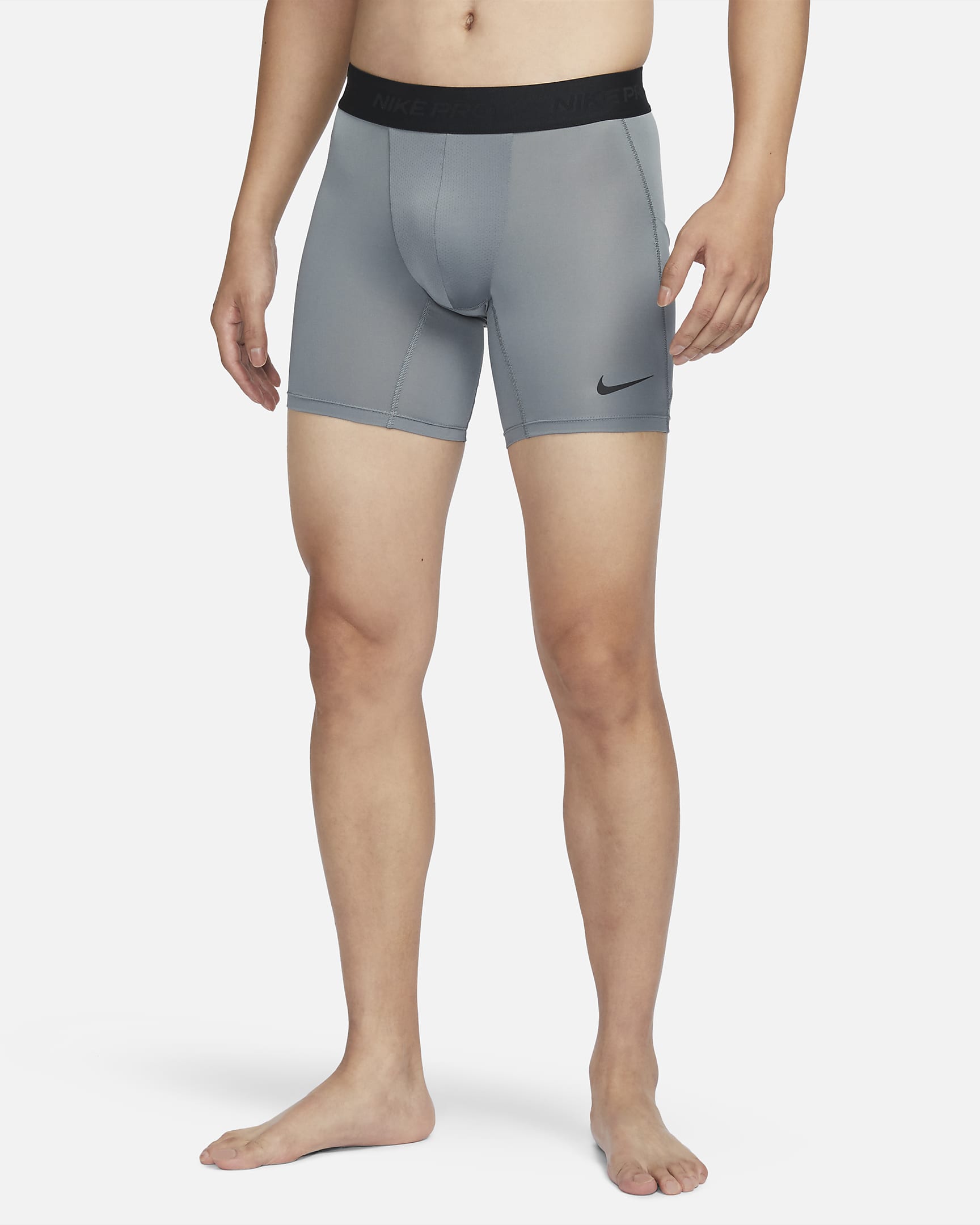 Nike Pro Dri-FIT 男子速干紧身训练短裤 - 烟灰/黑