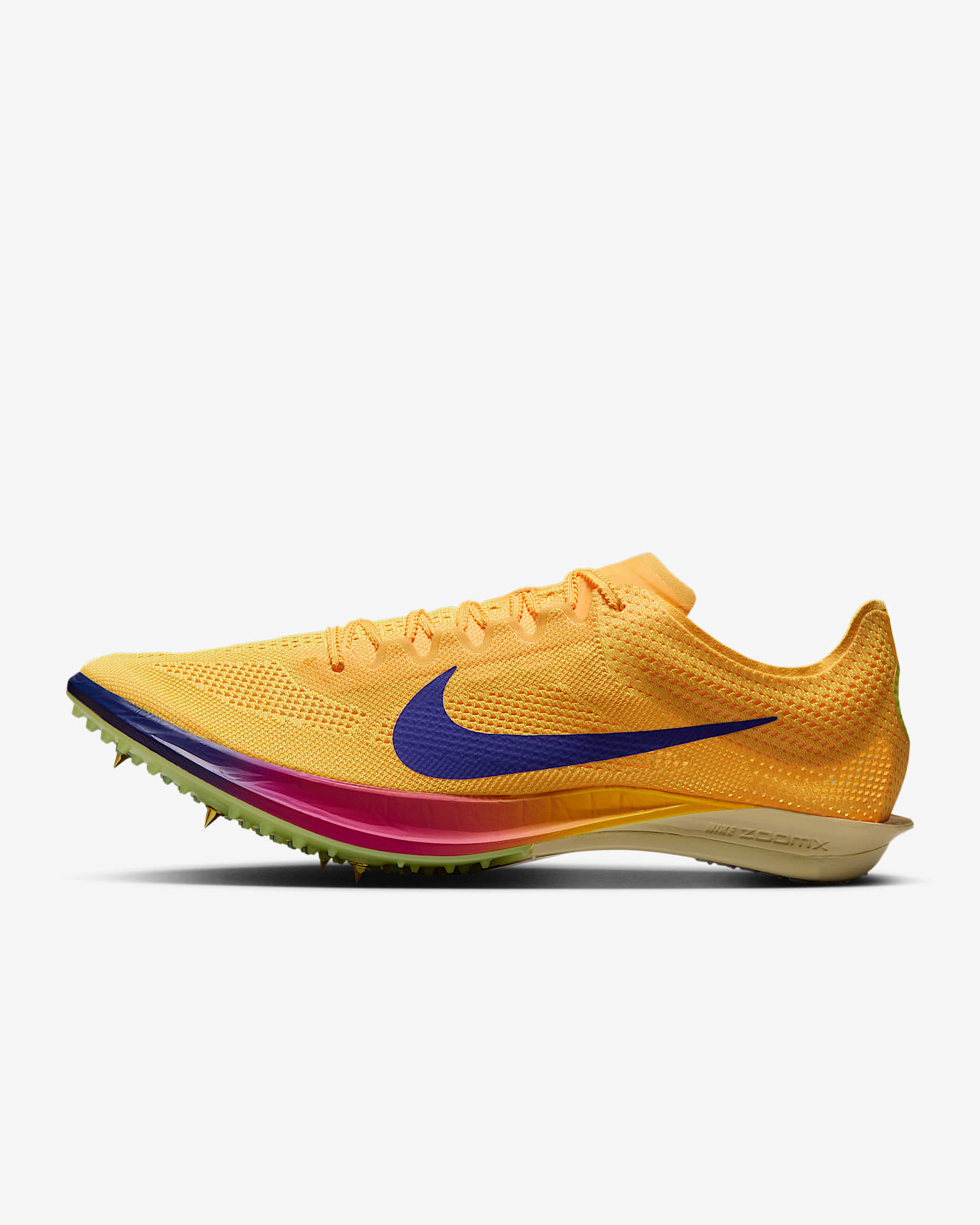 Nike Dragonfly 2 男子长跑田径钉鞋 - 脉冲柠檬黄绿/明亮紫/耀眼靛紫