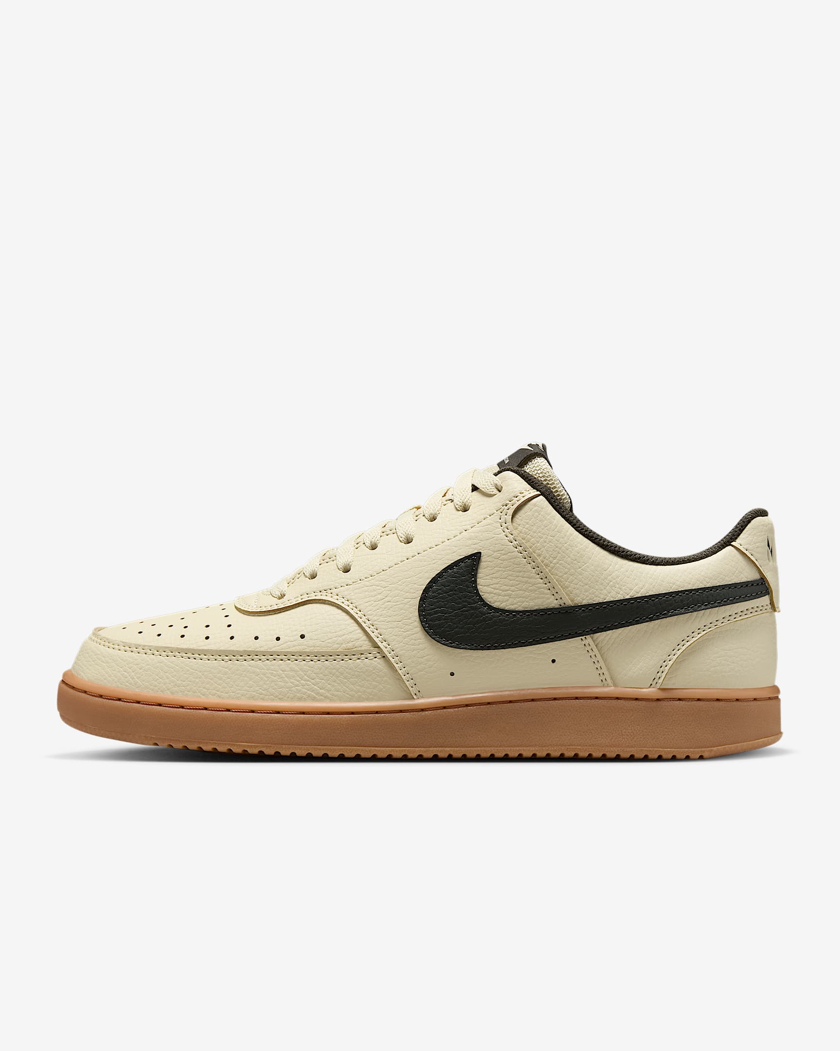 Nike Court Vision Low 男子运动鞋 - 浅卡其/橡皮中褐/红杉绿