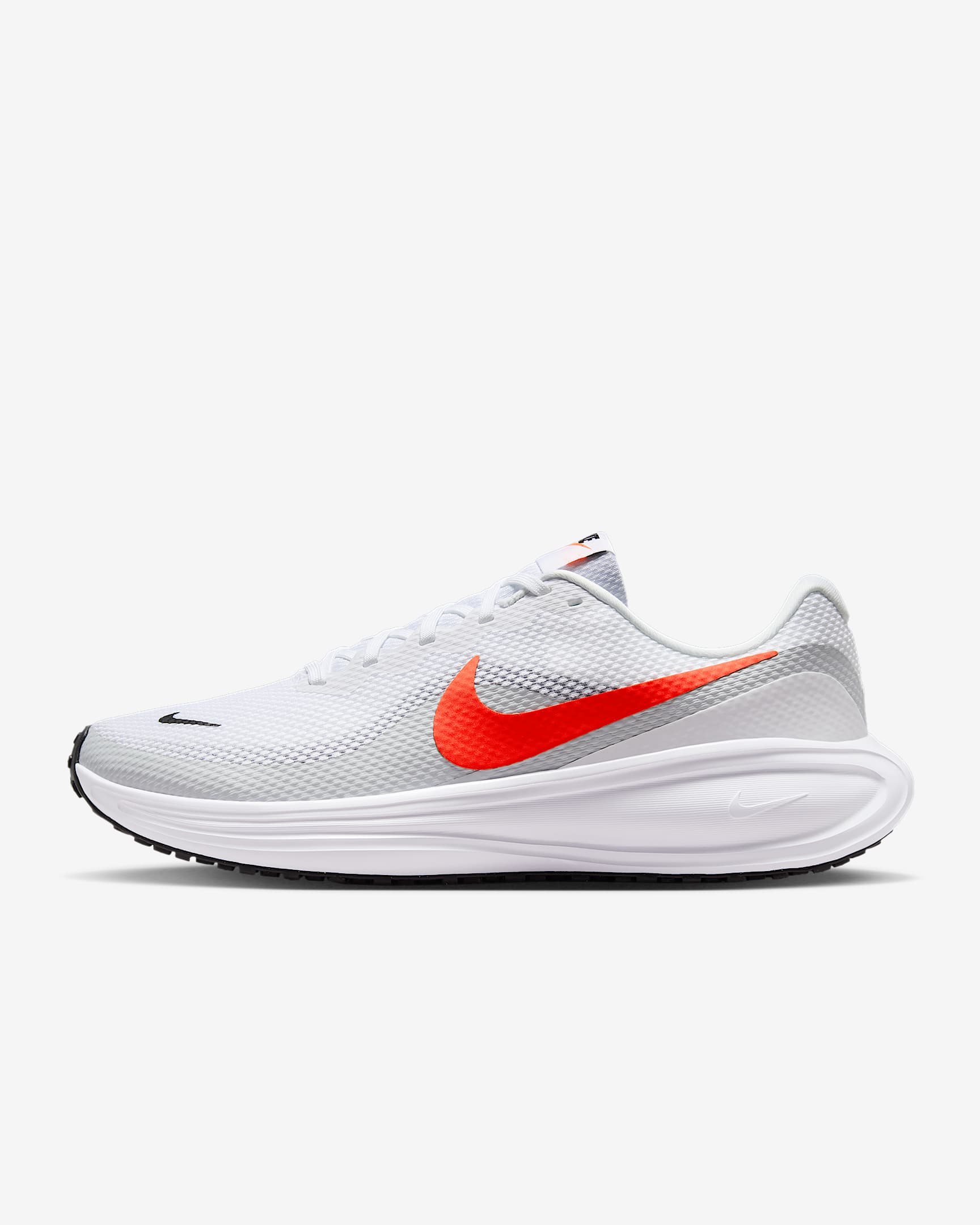 Nike Revolution 8 男子公路跑步鞋 - 白色/白金色/黑/亮深红