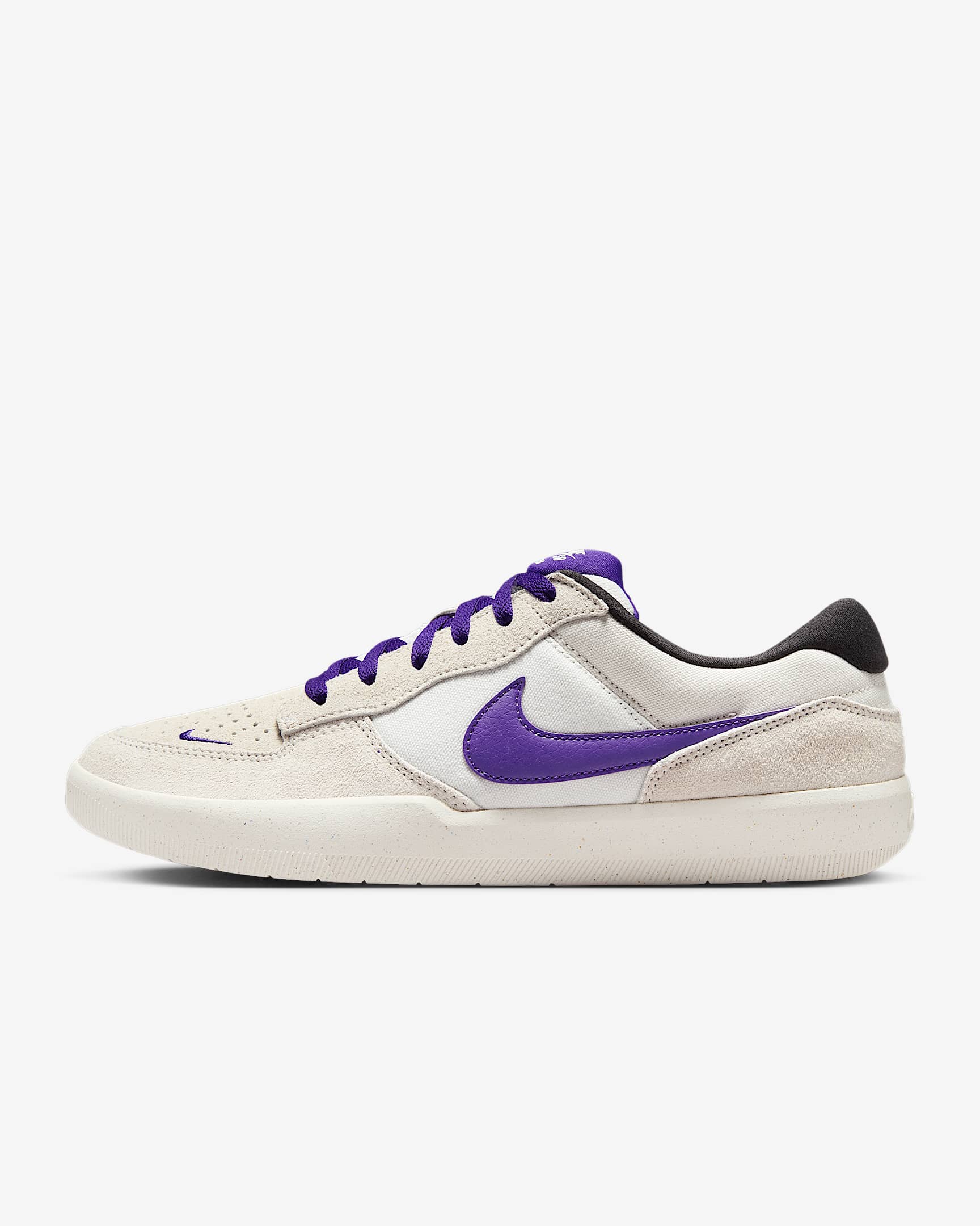 Nike SB Force 58 男/女滑板鞋 - 幻影灰白/山峰白/暗烟灰/庭紫