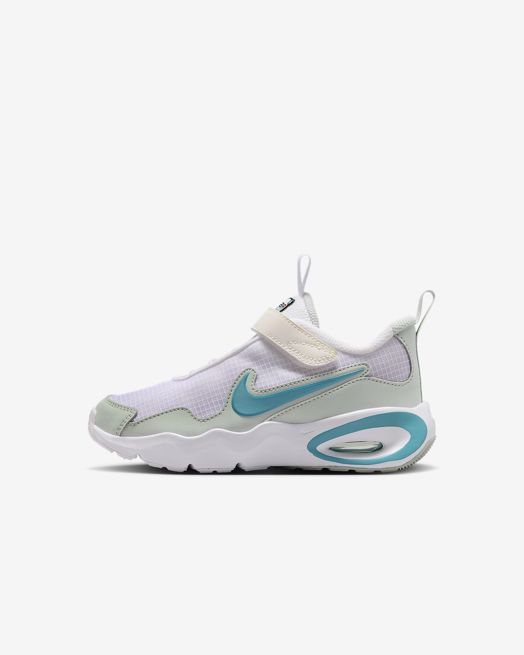 Nike Air Max Nova 幼童运动鞋 - 白色/浅银/泡沫薄荷绿/牛仔蓝绿