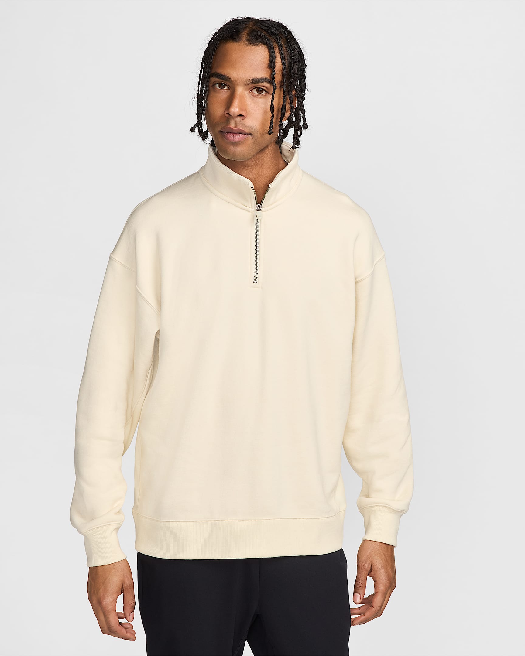 Nike Wool Classics 男/女 1/4 拉链开襟上衣 - 纯色