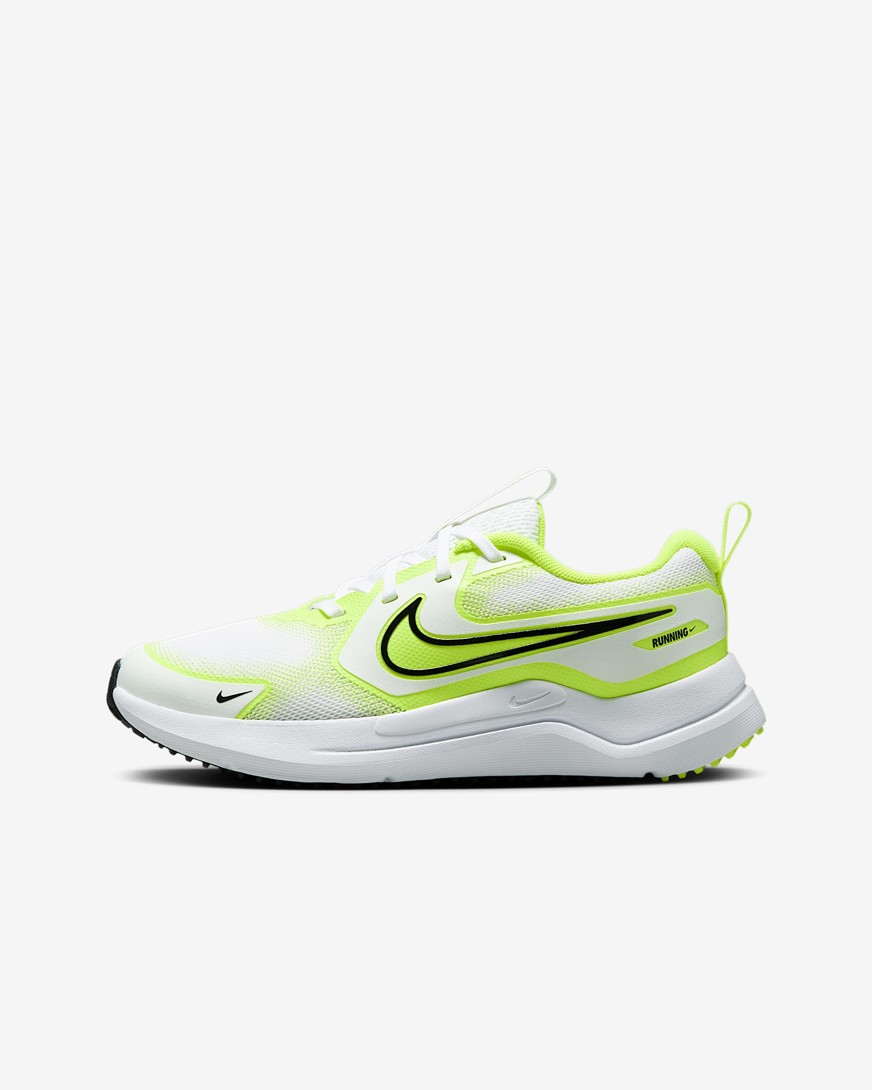 Nike Cosmic Runner 耐克宇宙一号大童公路跑步鞋 - 白色/荧光黄/黑