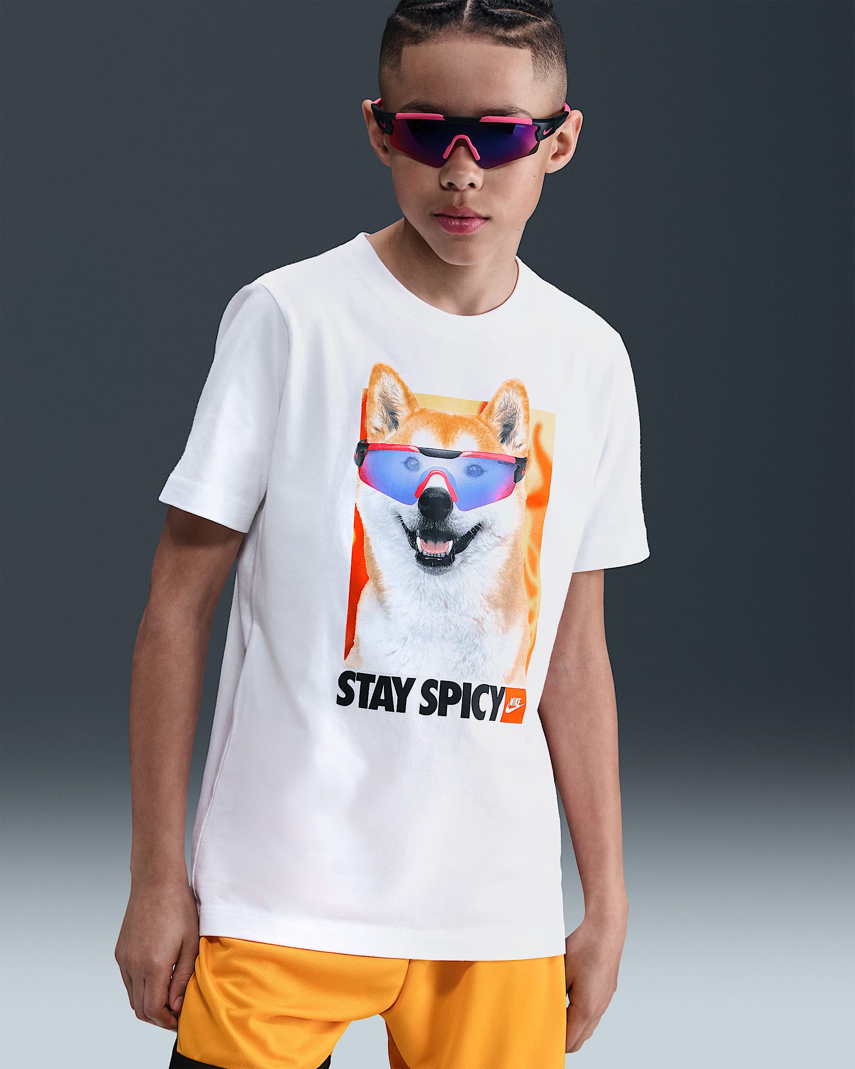 Nike Sportswear 大童小狗T恤 - 白色