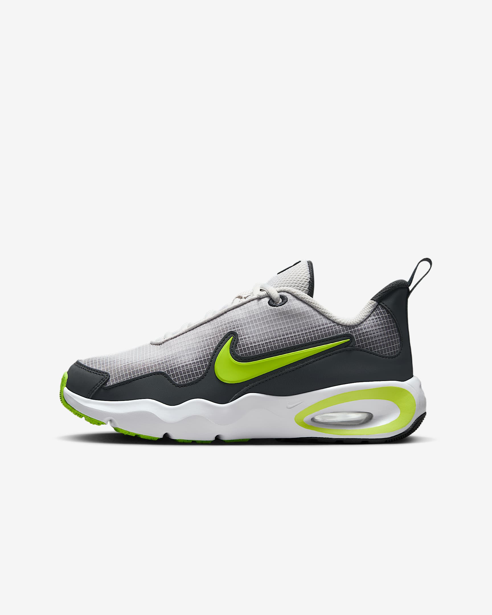 Nike Air Max Nova 大童运动鞋 - 苍野灰/煤黑/荧光黄