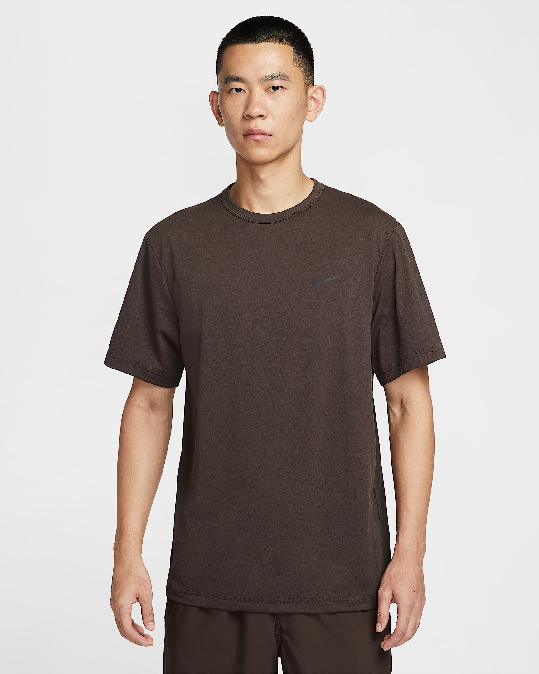 Nike Dri-FIT Hyverse 男子速干短袖训练上衣 - 巴洛克棕/黑