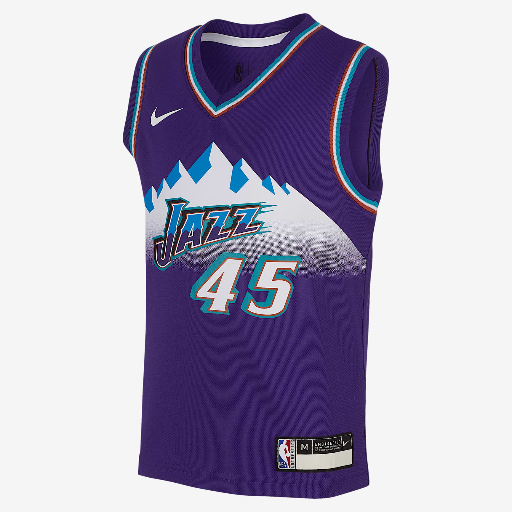 犹他爵士队 (Donovan Mitchell) Classic Edition Nike NBA Replica Jersey 幼童球衣 - 全域紫