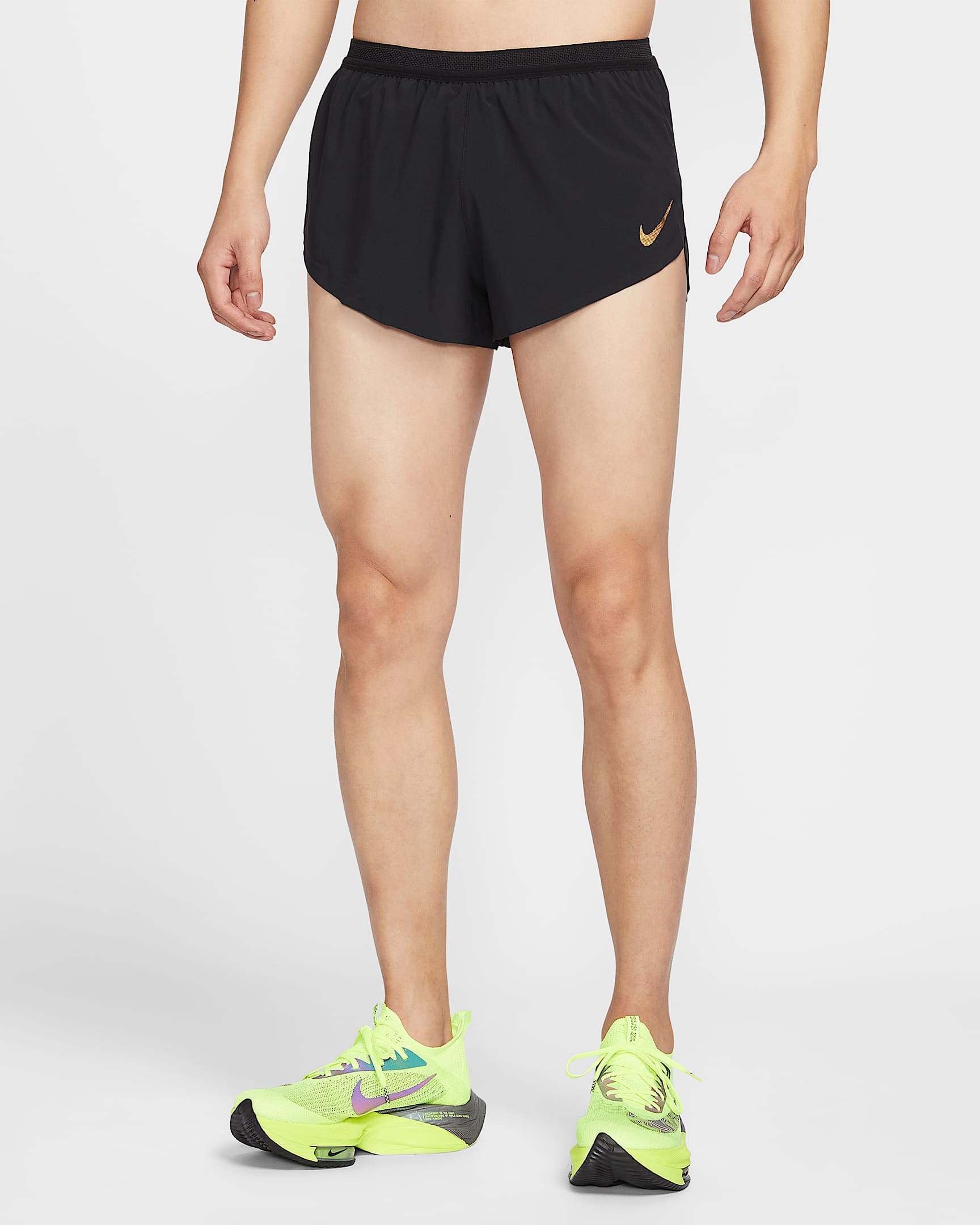 Nike Aeroswift x Jakob Dri-FIT ADV 男子速干跑步短裤 - 黑/金属色
