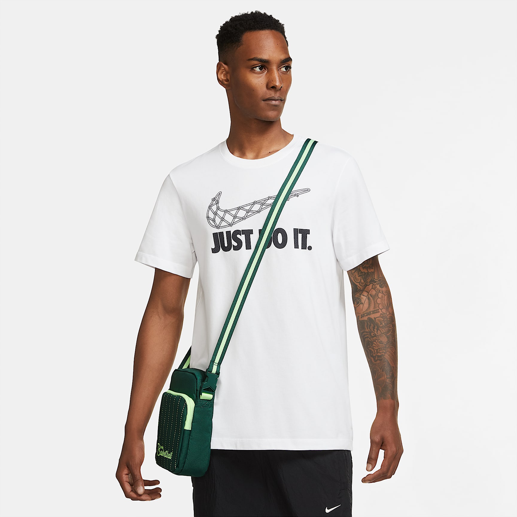 Nike Heritage Crossbody 单肩包 - 贵族绿/光辉绿黄/光辉绿黄