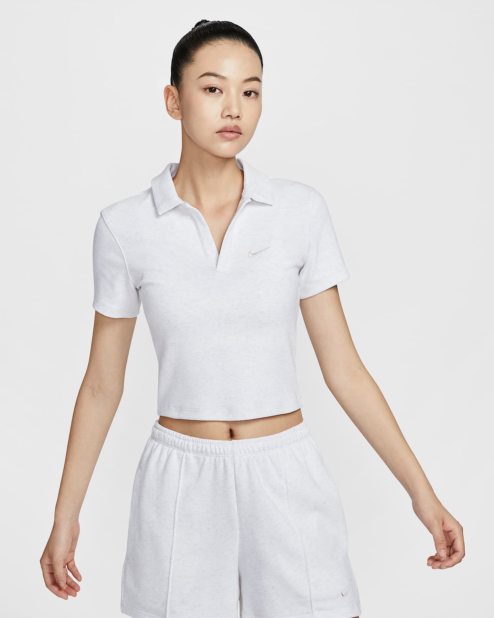 Nike Sportswear Essential 女子短袖翻领上衣 polos短T - 调色桦树色/浅土褐