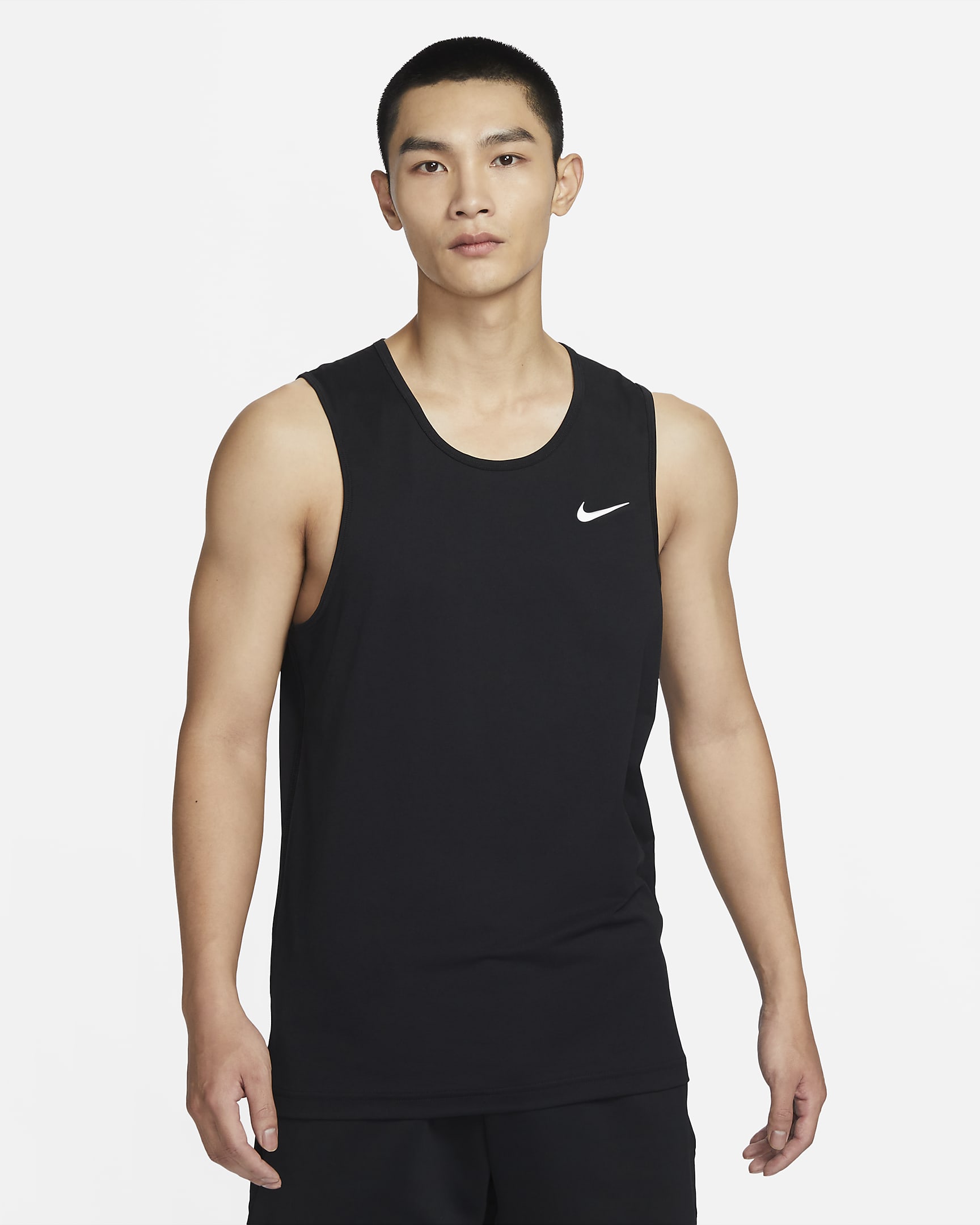 Nike Dri-FIT Hyverse 男子速干无袖训练背心 - 黑/白色