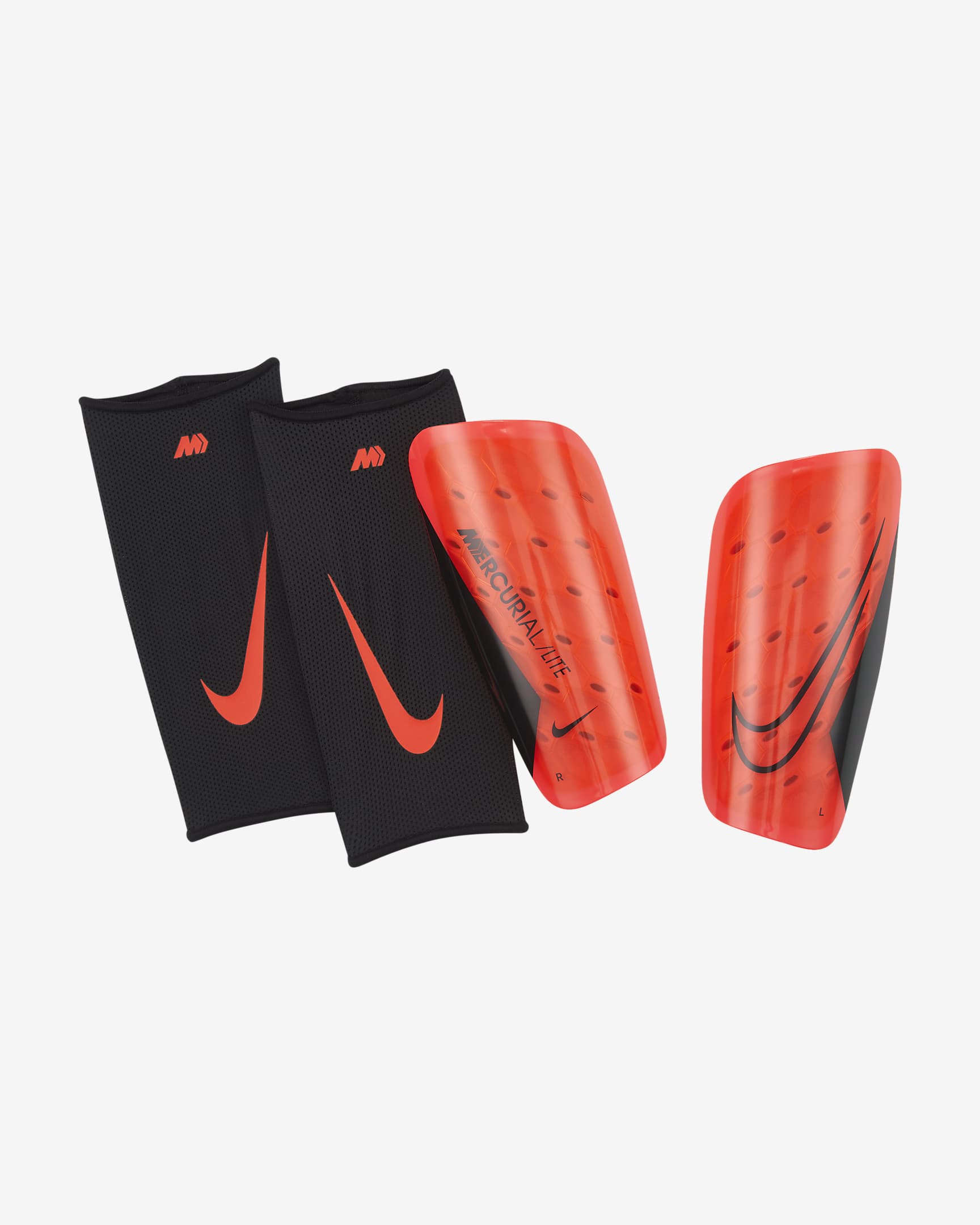 Nike Mercurial Lite 耐克刺客系列足球护腿板（1 对） - 亮深红/黑/黑